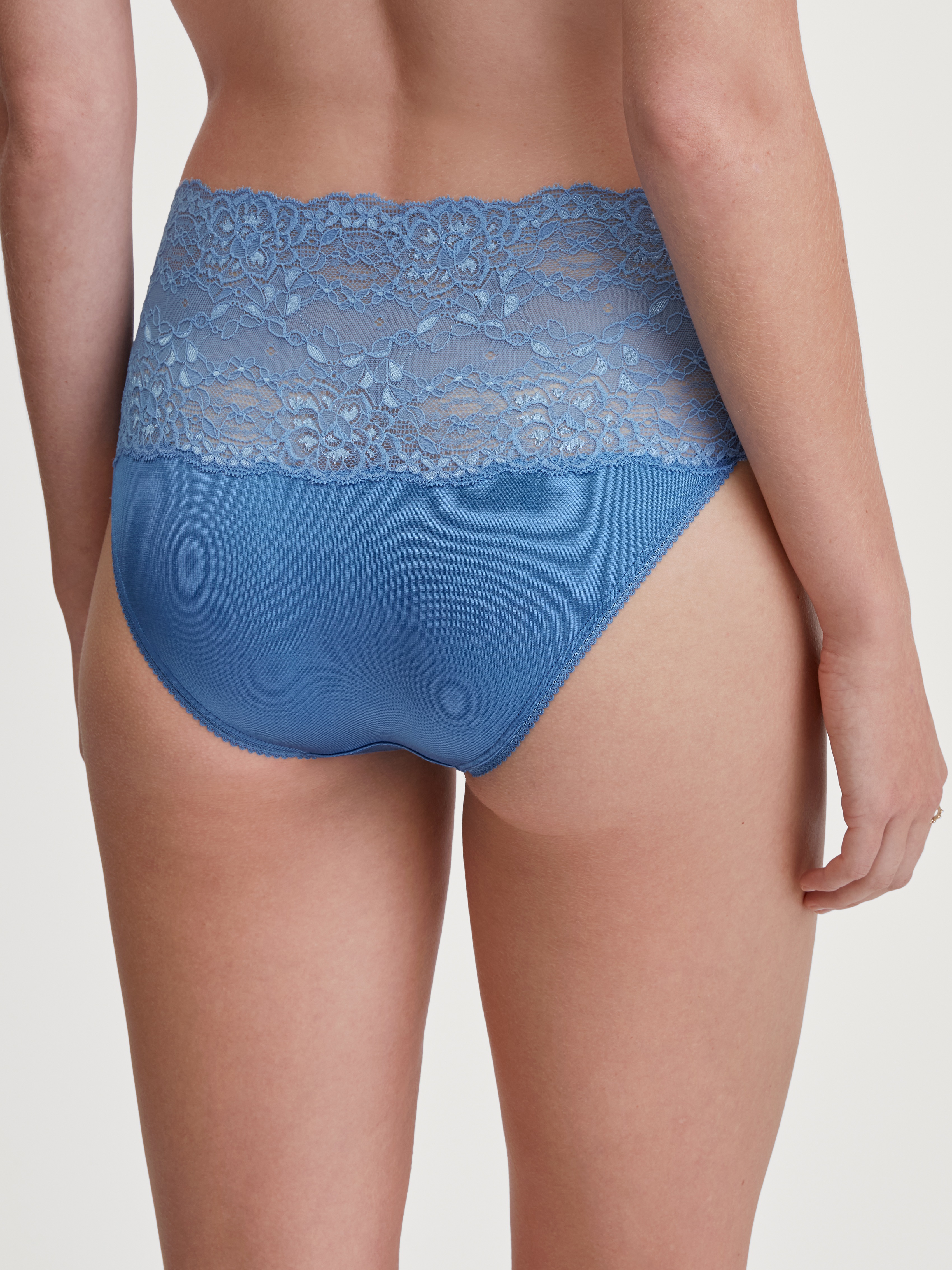 Thumbnail - CALIDA High-Waist-Slip "Sensual Secrets" breiter Spitzenbund, Viskose-Mix, Single Jersey, elastisch, weich