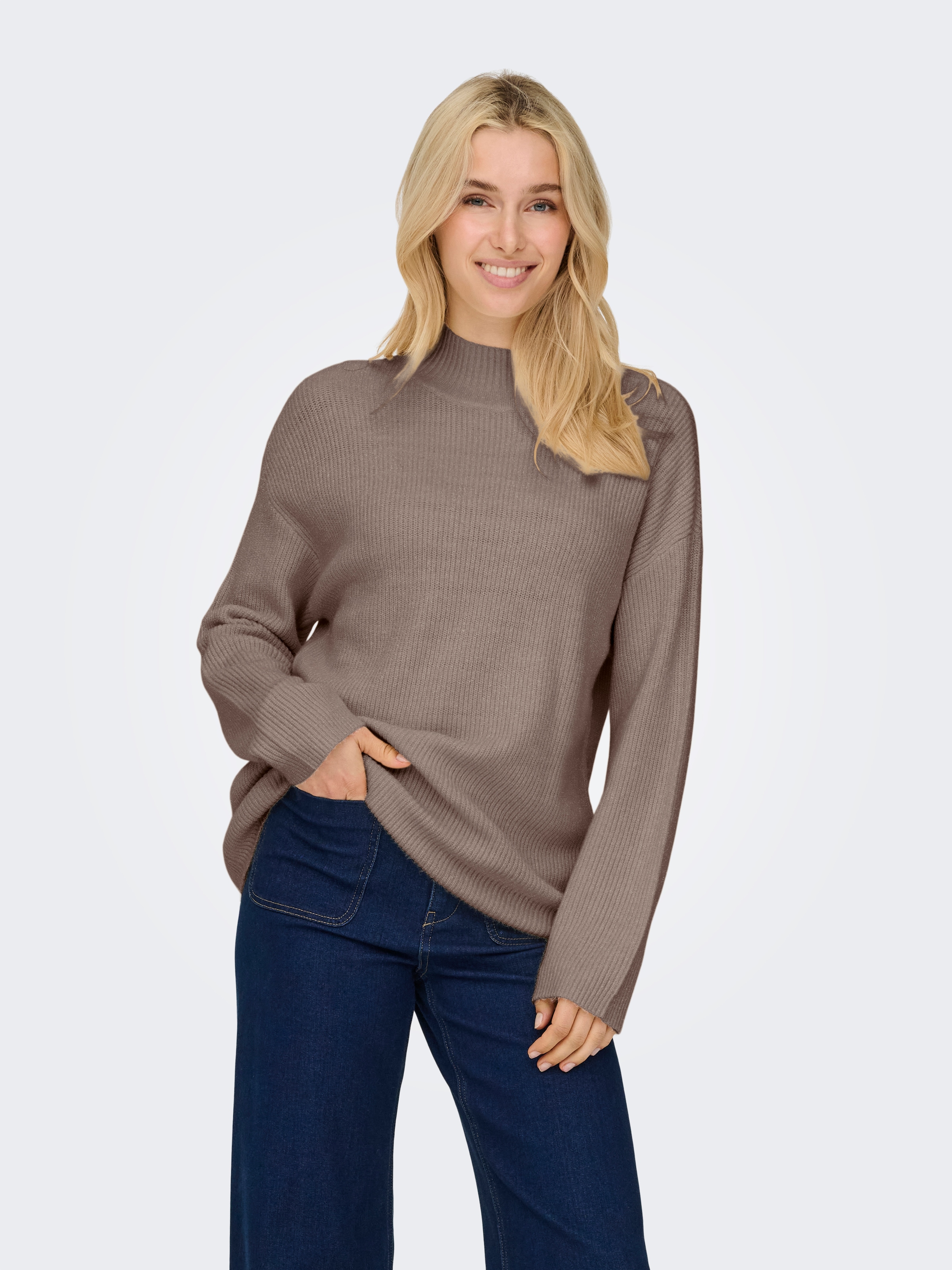 ONLY Strickpullover »ONLKATIA LS RIB HIGHNECK CC KNT«