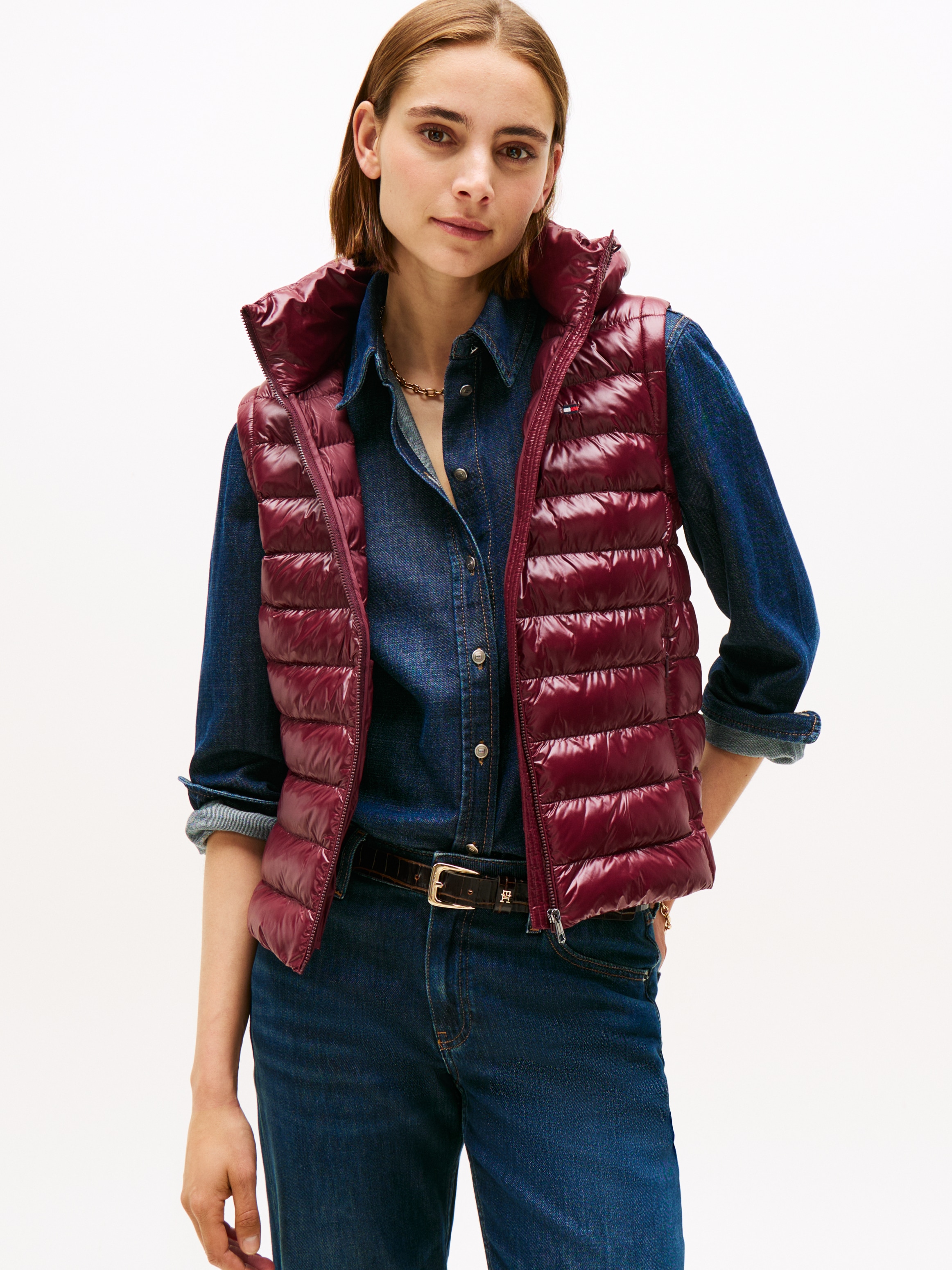 Tommy Hilfiger Steppweste "LW PADDED SLIM VEST", leicht glänzende Oberfläch günstig online kaufen