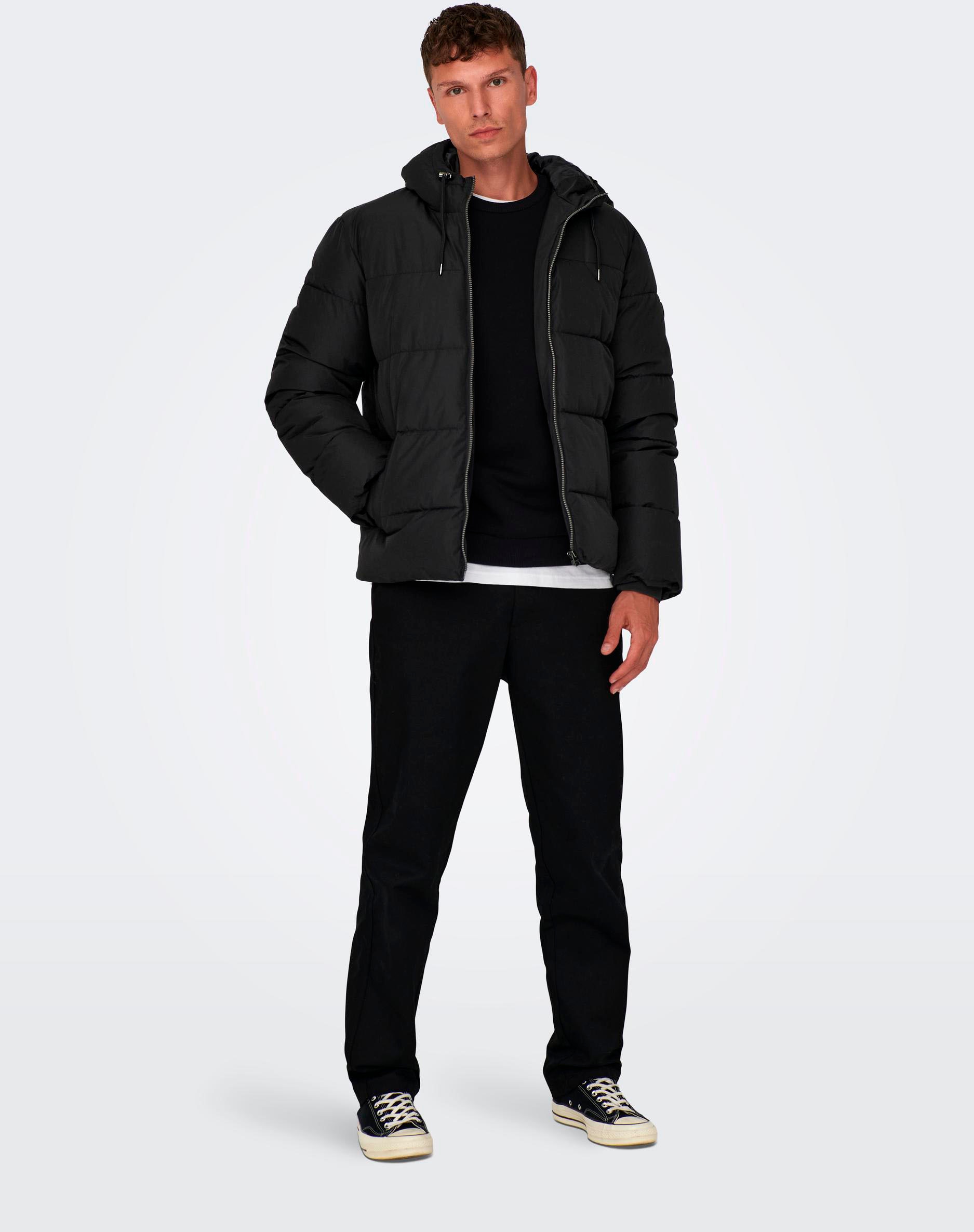 ONLY & SONS Steppjacke »ONSMARLON LIFE HOOD PUFFER JACKET OTW VD«, mit Kapuze