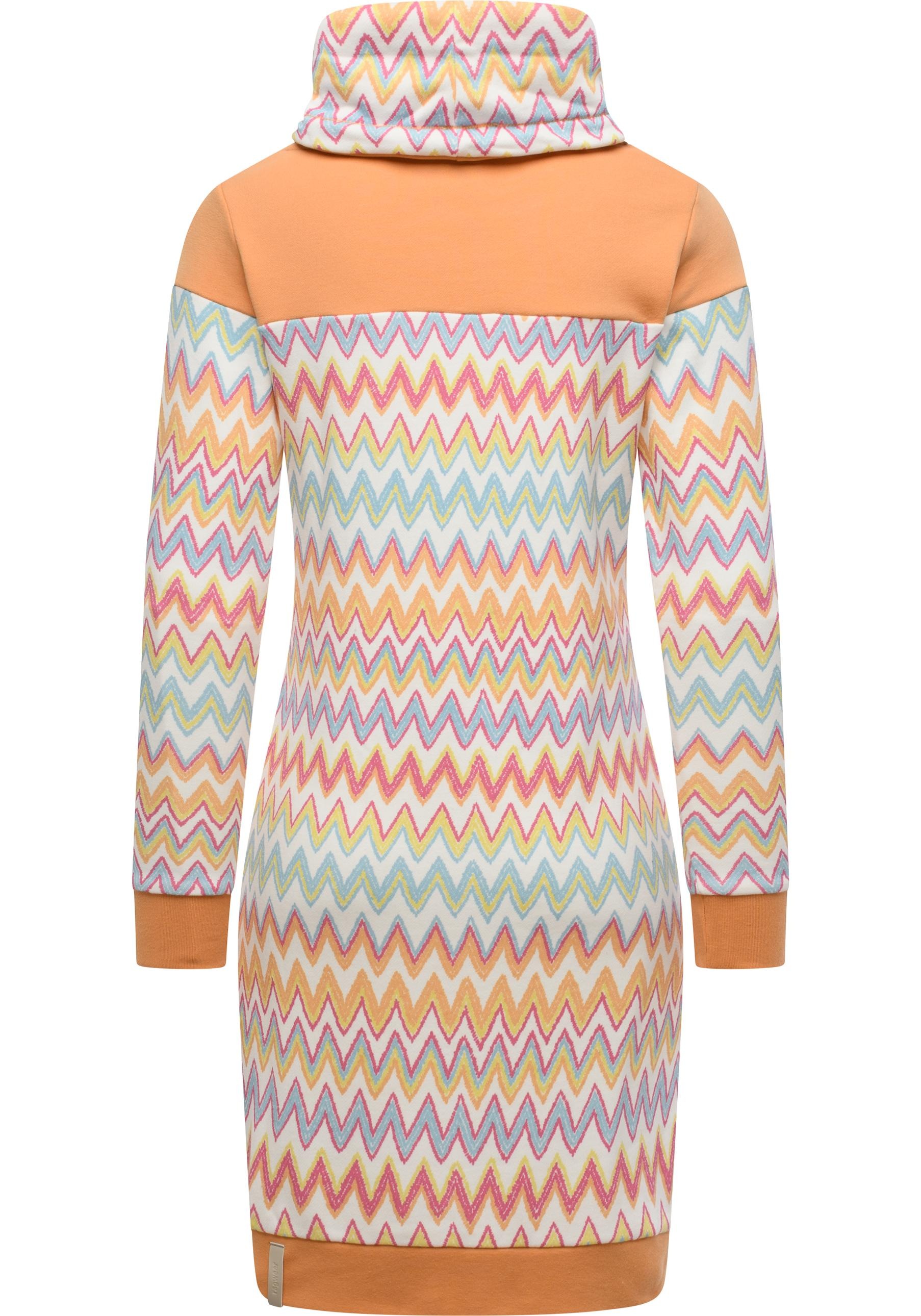 Thumbnail - Ragwear Sweatkleid "Chlloe Zig Zag YOUMODO" Ohne Taschen stylisches Langarm Minikleid mit ZigZag-Muster