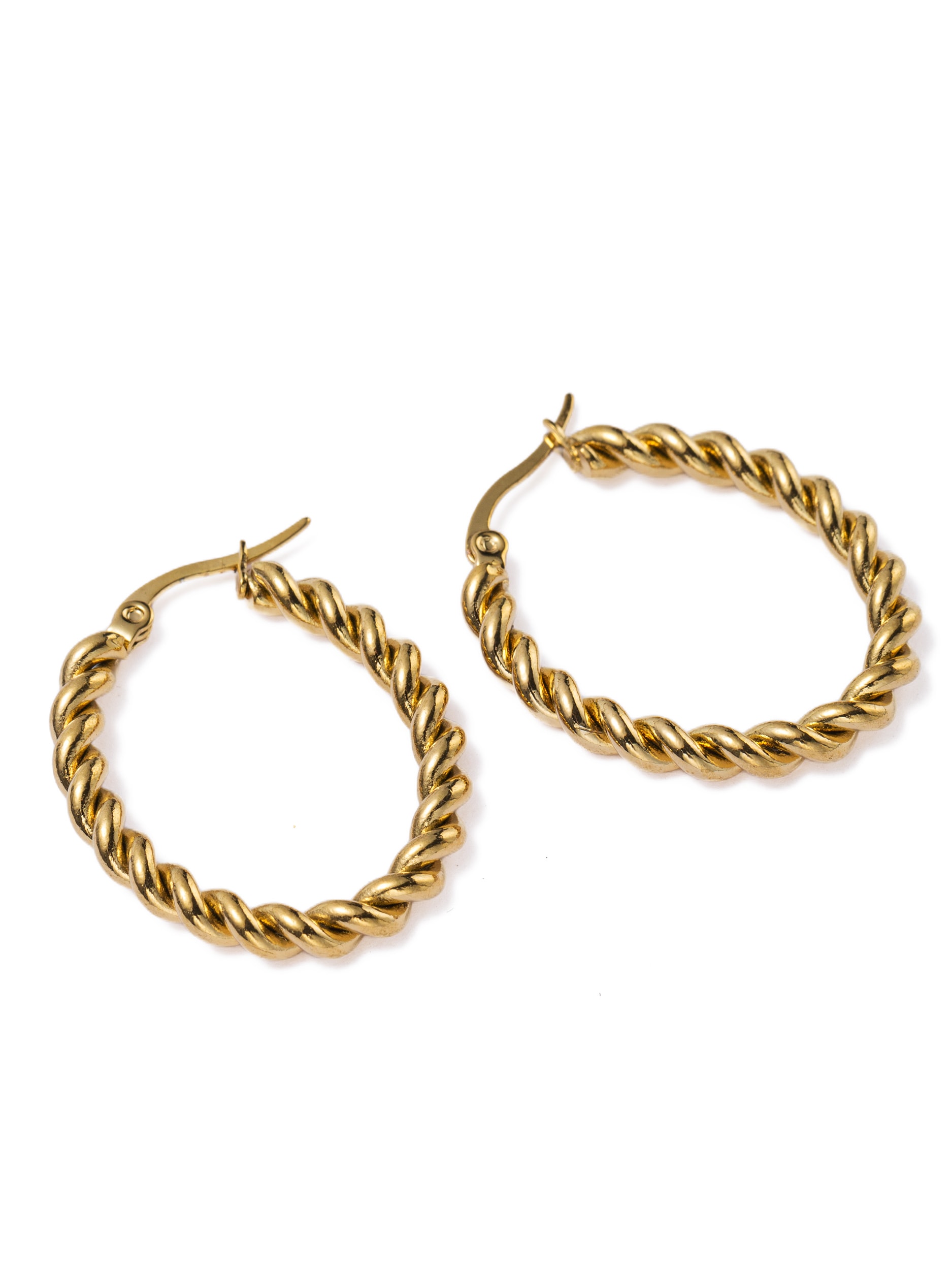 Firetti Paar Creolen »Schmuck Geschenk Edelstahl Ohrschmuck Ohrringe Kordel« Made in Germany