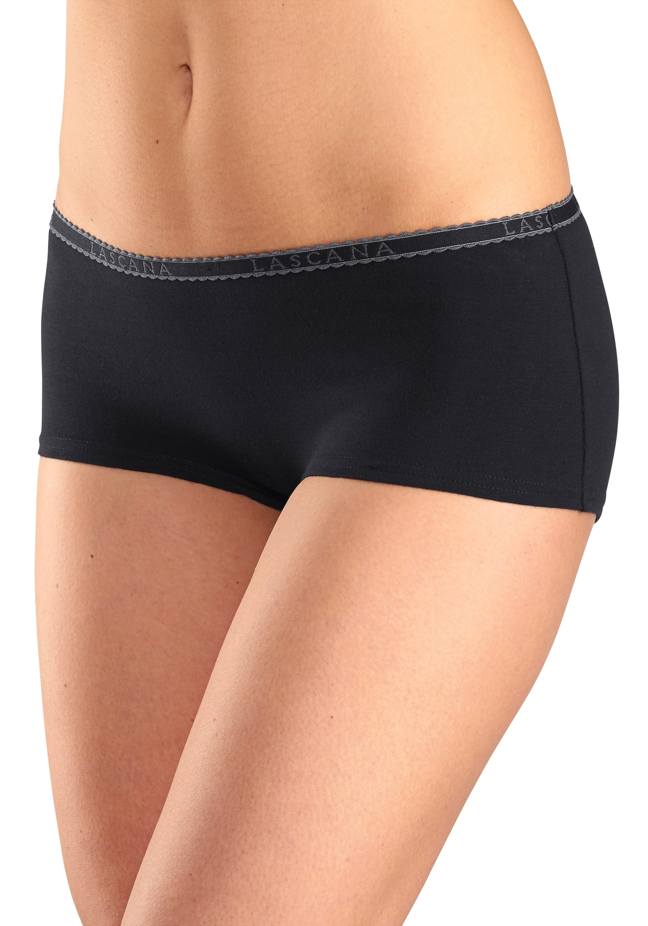 LASCANA Panty, (4er-Pack), aus elastischer Baumwoll-Qualität