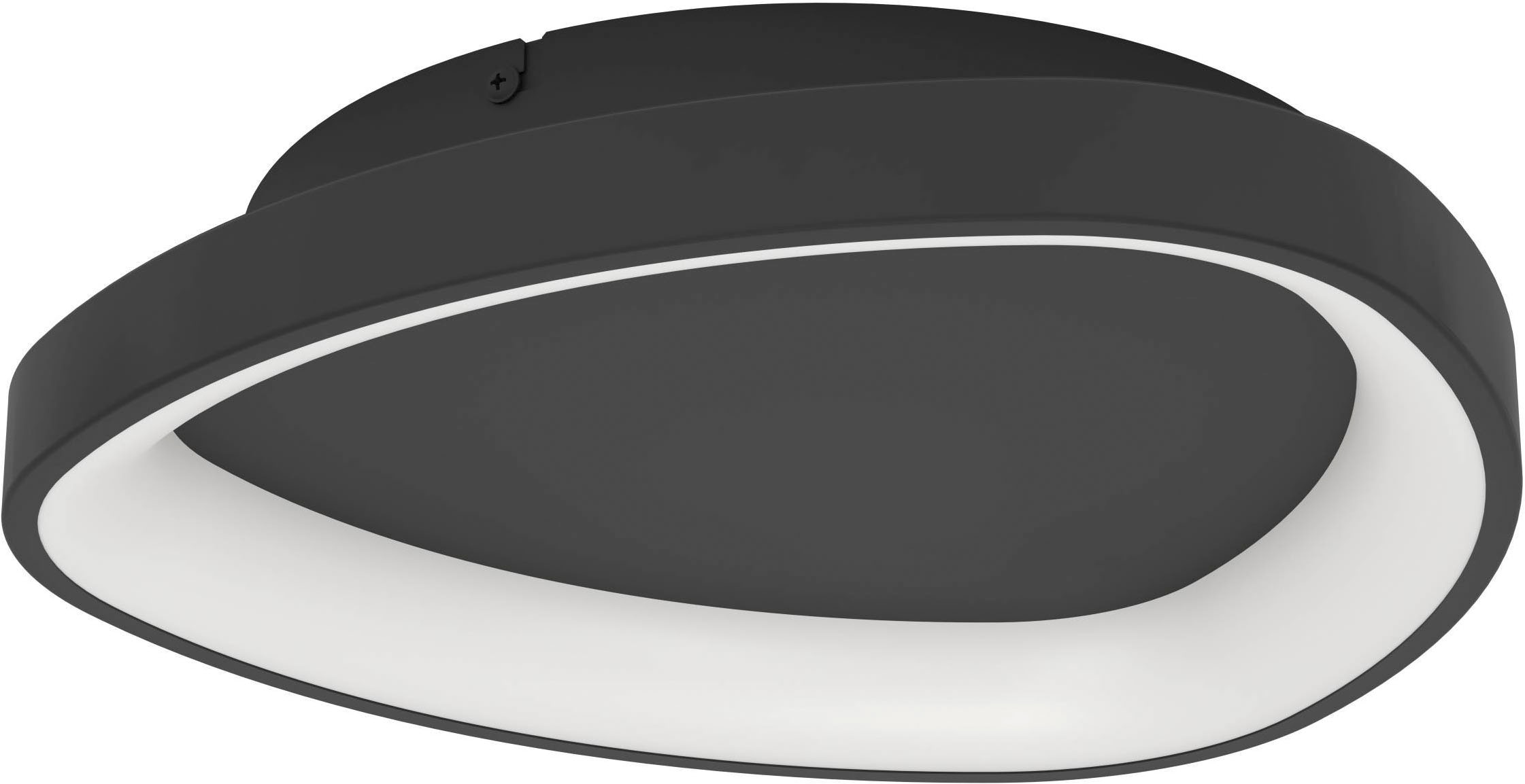 EGLO Deckenleuchte »Lortello Deckenlampe, dreieckige Deckenlampe aus Metall und Kunststoff« LED-Modul 1 Stk. Kaltweiß | Neutralweiß | Warmweiß Wand-/Deckenleuchte - H7,5 x Ø35 cm - schwarz - 12W inkl.