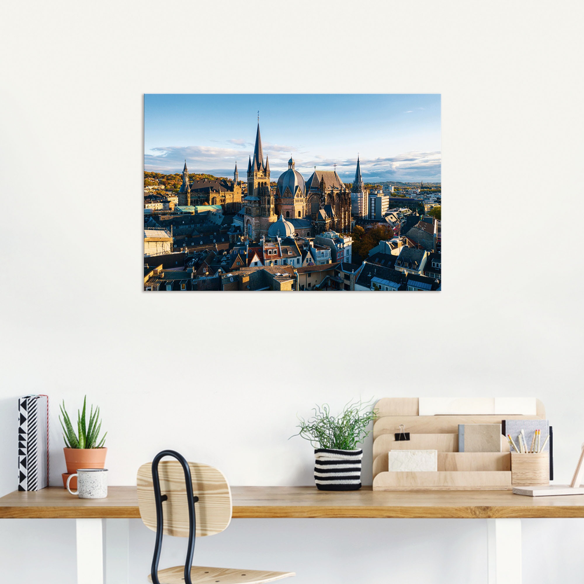 Artland Wandbild »Aachen Skyline II«, Aachen, (1 St.), als Alubild, Leinwandbild, Wandaufkleber oder Poster in versch. Größen