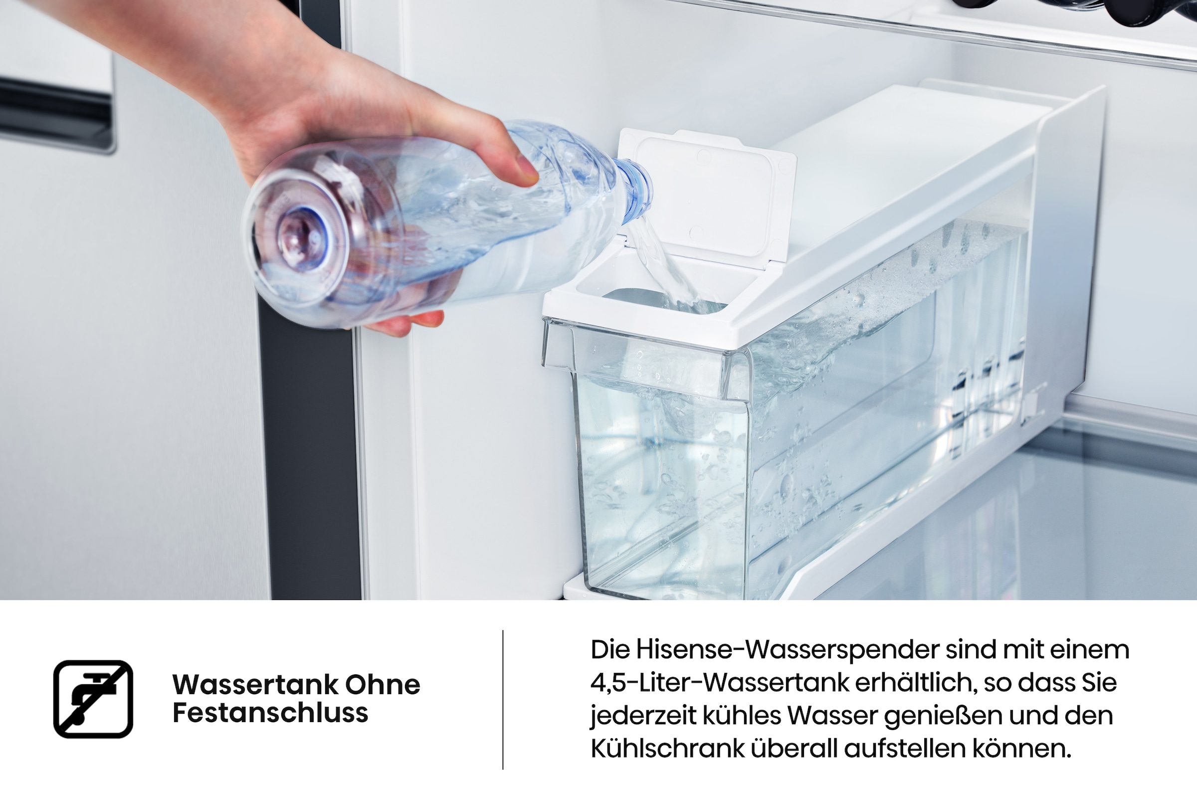 Hisense Side-by-Side »RSIM535AFE«, Wasser-/Eisspender, NoFrost, mit Wassertank