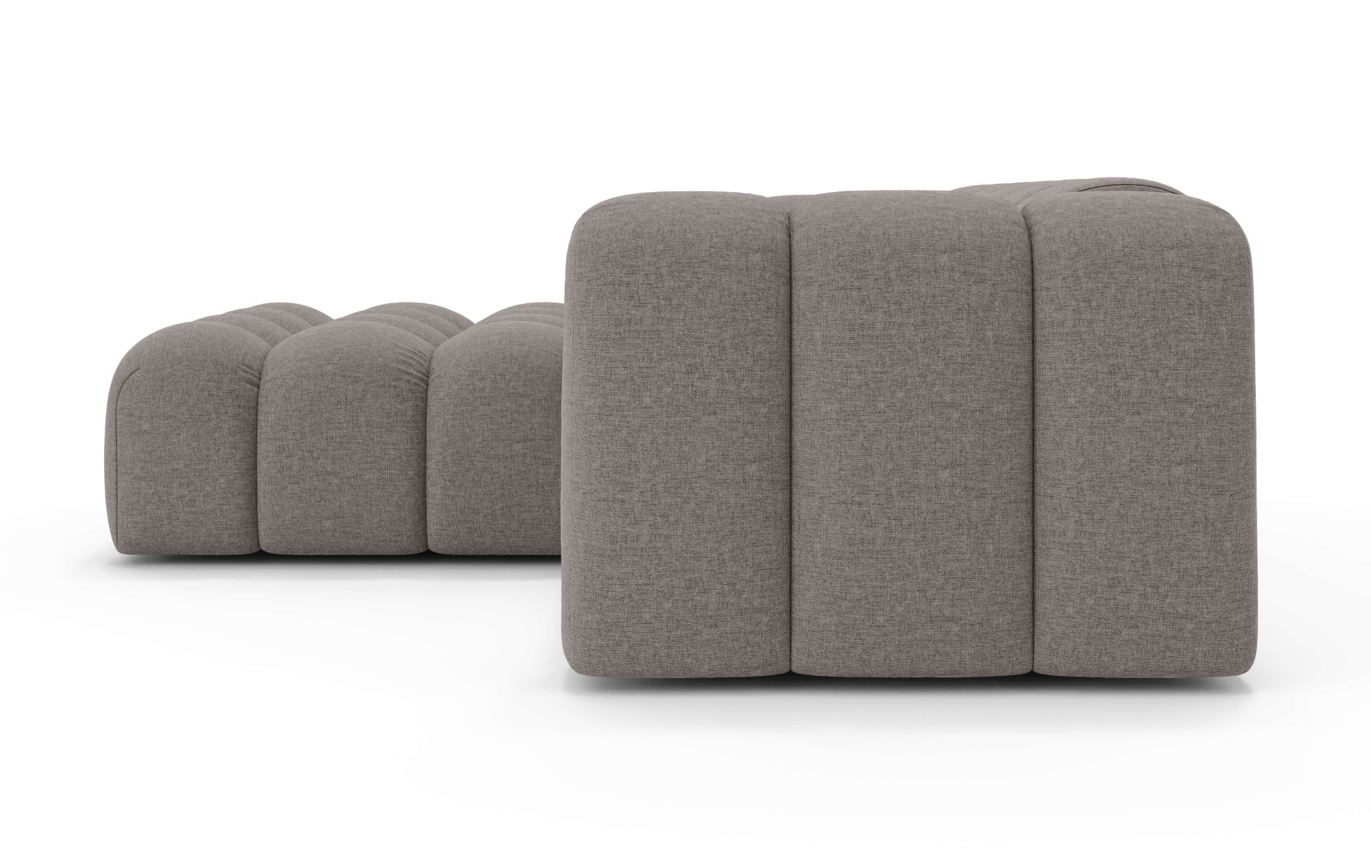 OTTO home Ecksofa »KALLIE Design-Sofa mit Wellenunterfederung, Bubble-Optik, 248/186/72cm«, moderne Steppung, hoher Sitzkomfort und modernes Design