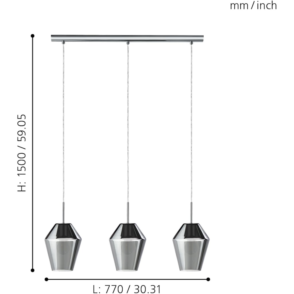 EGLO Pendelleuchte »MURMILLO«, 3 flammig-flammig