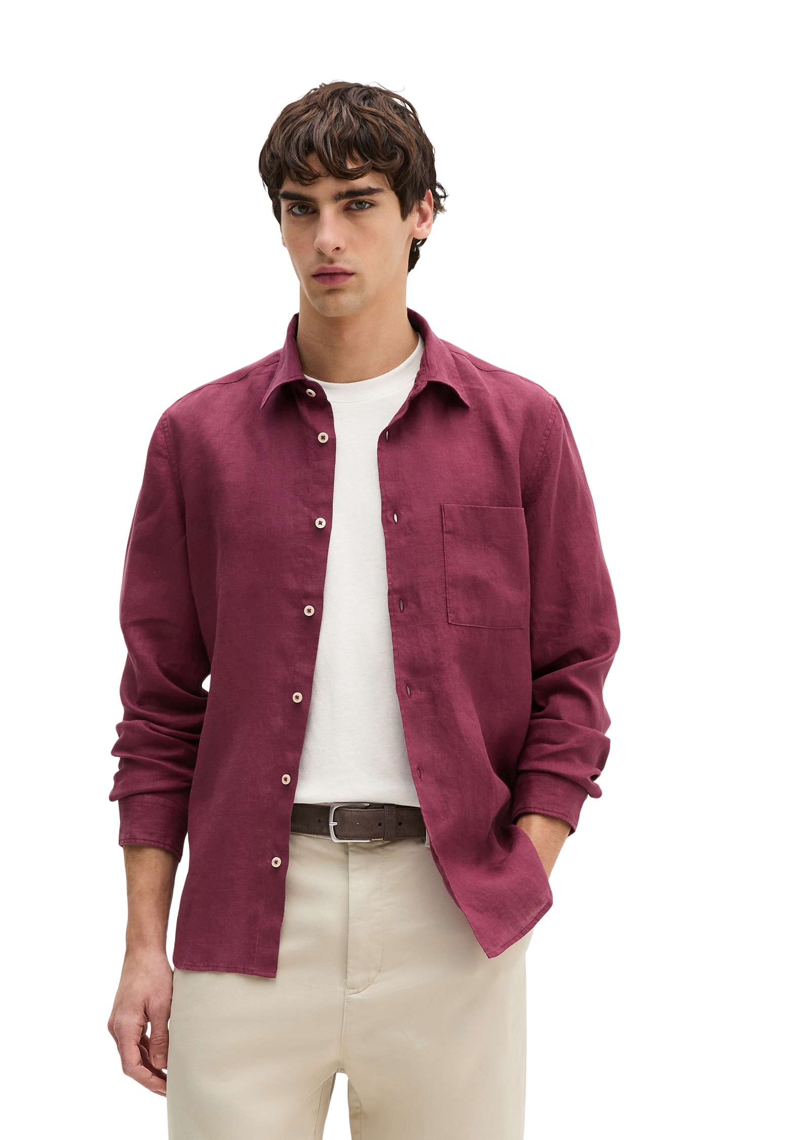 Marc O'Polo Langarmhemd »aus reinem Leinen«