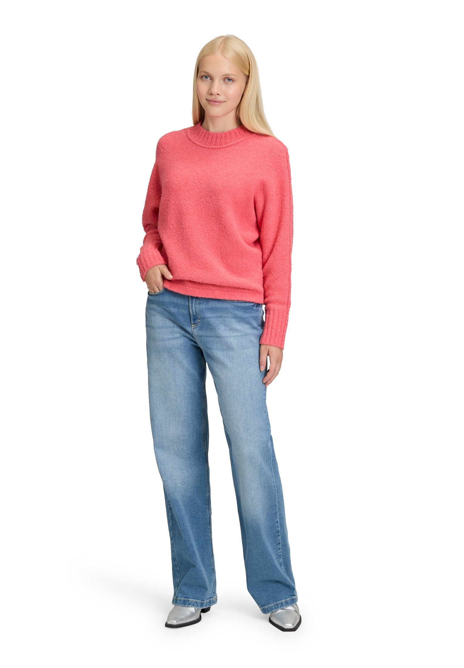 Cartoon Strickpullover »Cartoon Damen Strickpullover mit Fledermausärmeln«, (1 tlg.)