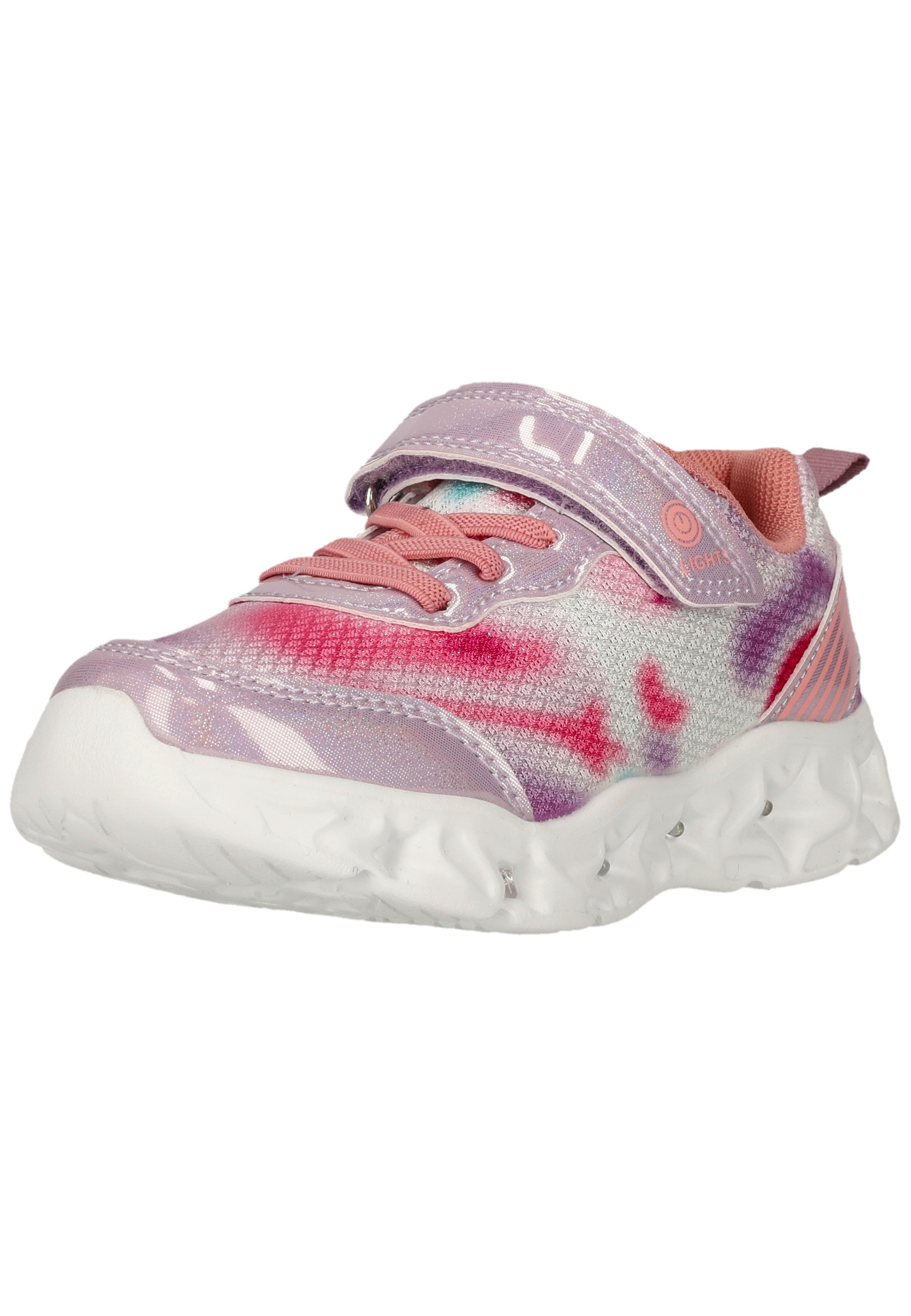 Klettschuh ZIGZAG "Hellin", Mädchen, Gr. 32, weinrot, lila, Kunstfaser, Polyurethane, Schuhe Klettschuh, Lichter