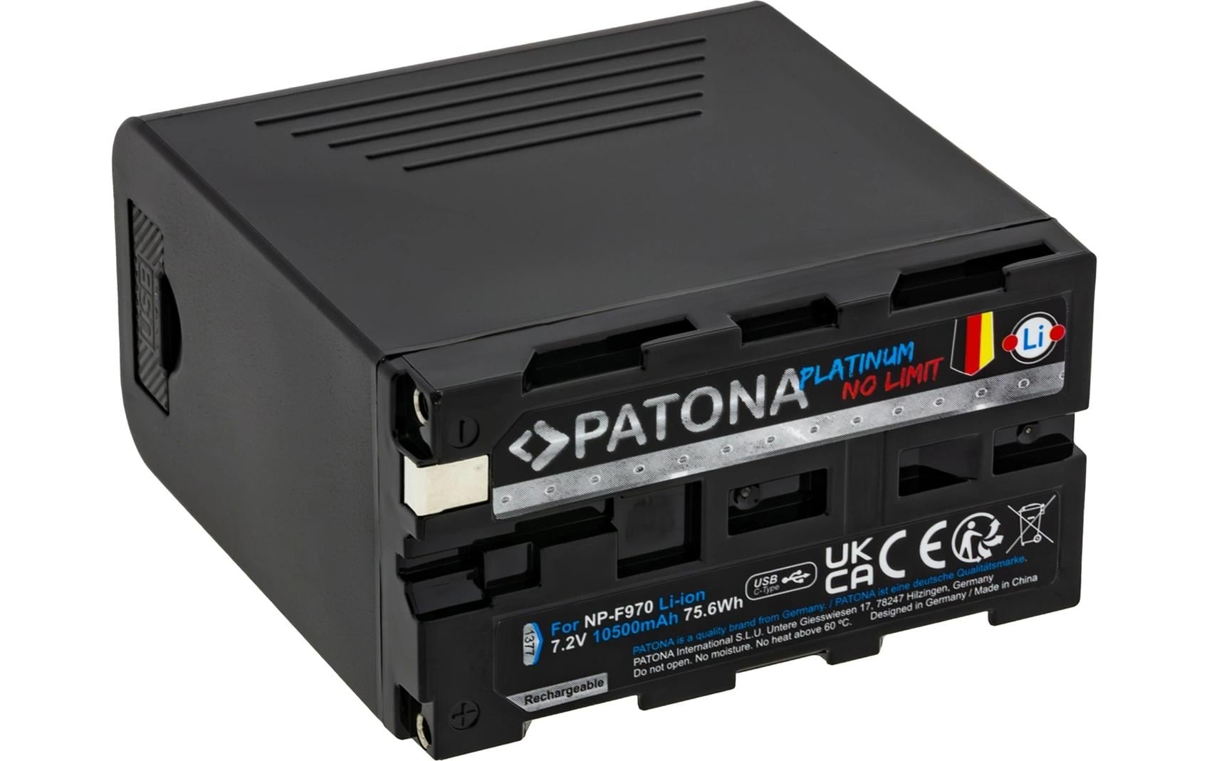   Akku »Patona Sony NP-F970, F960, F950 inkl. Powerbank« 10.500 mAh