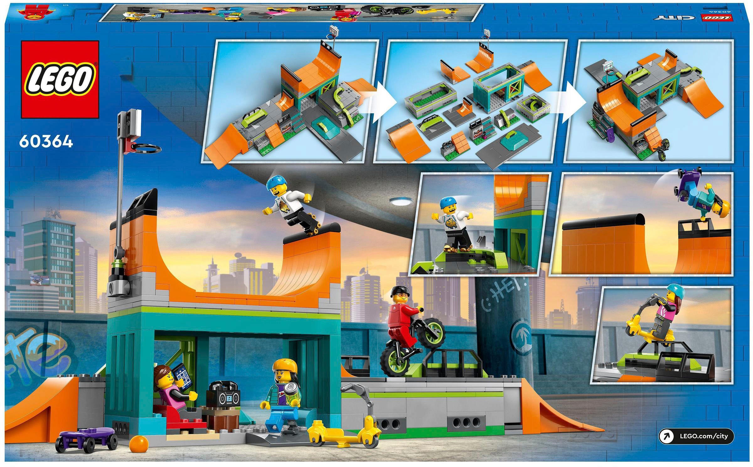 LEGO® Konstruktionsspielsteine »Skaterpark (60364), LEGO® City«, (454 St.), Made in Europe