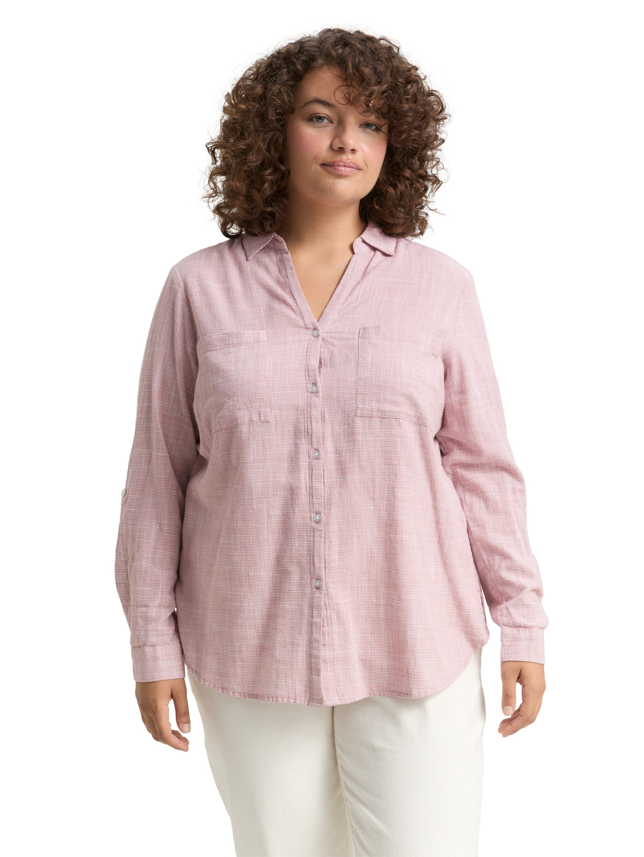 TOM TAILOR PLUS Shirtbluse "TTP Blouse" mit aufgesetzten Brusttaschen