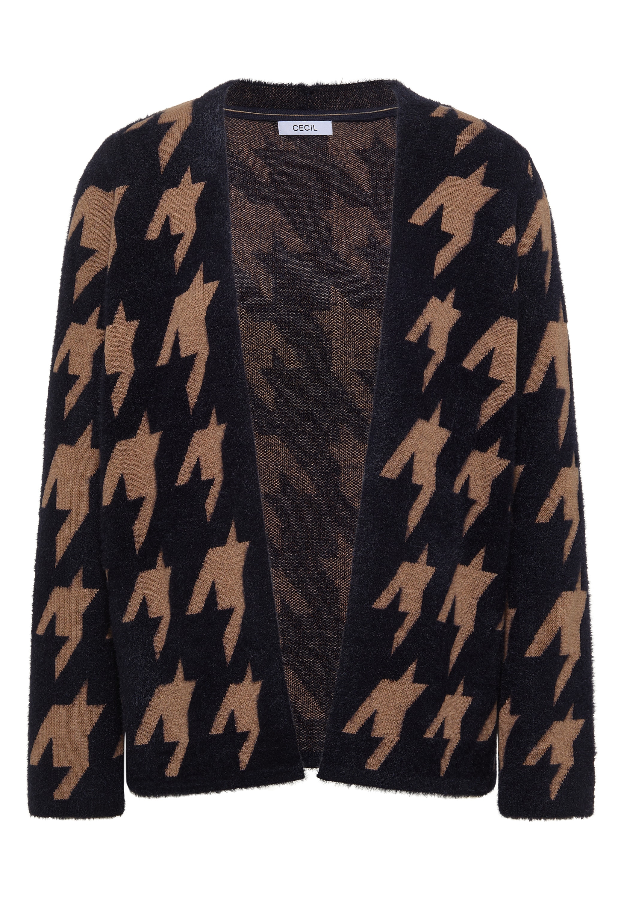 Cecil Jacquardstrickjacke aus softem Materialmix