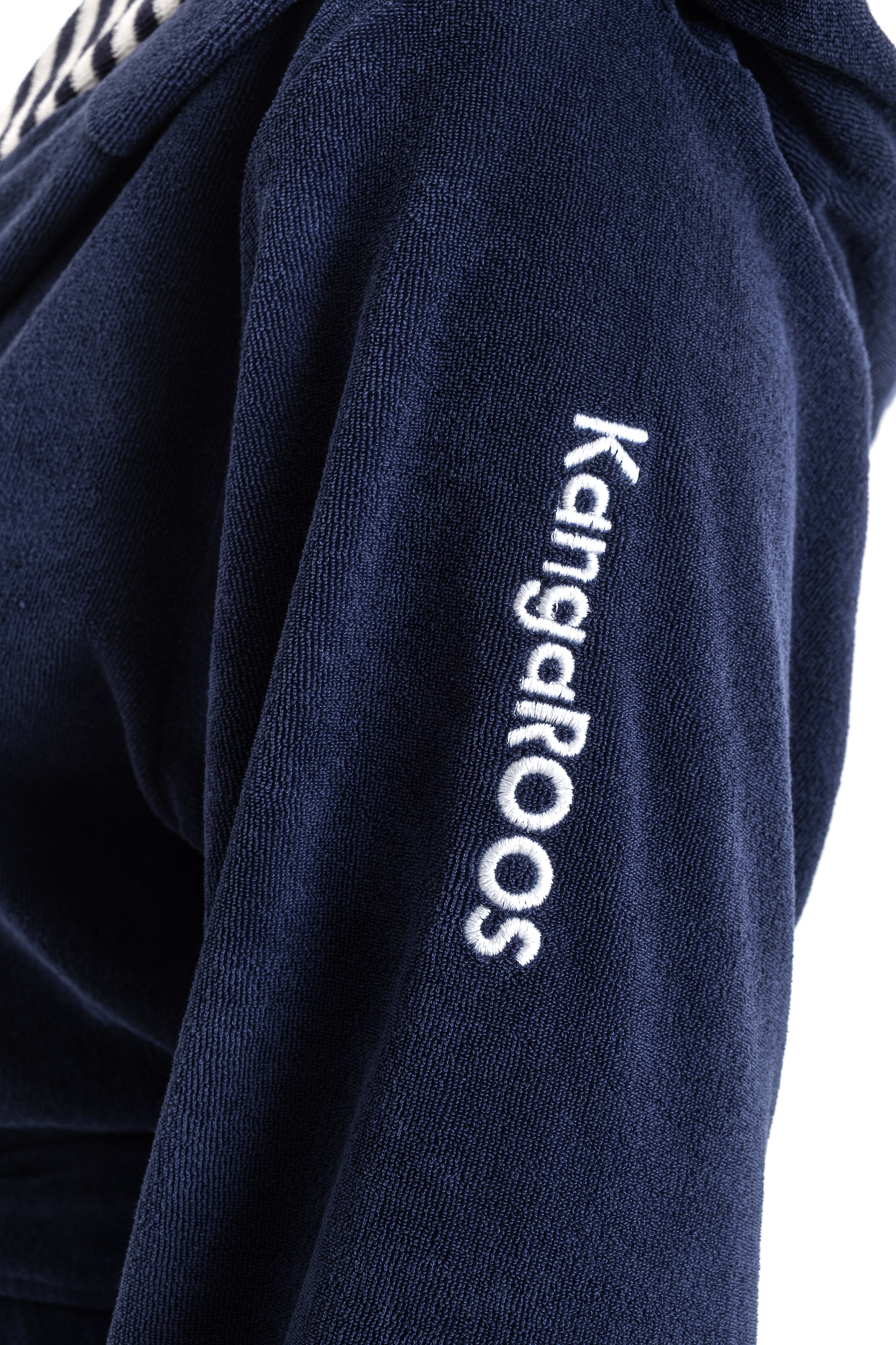 KangaROOS Damenbademantel »Dalia, ideal für Sauna & Spa, Standardlänge & Überlänge«, (1 St.), Uni-Farben mit Streifen, mit Taschen, XS-3XL, auch in extra lang