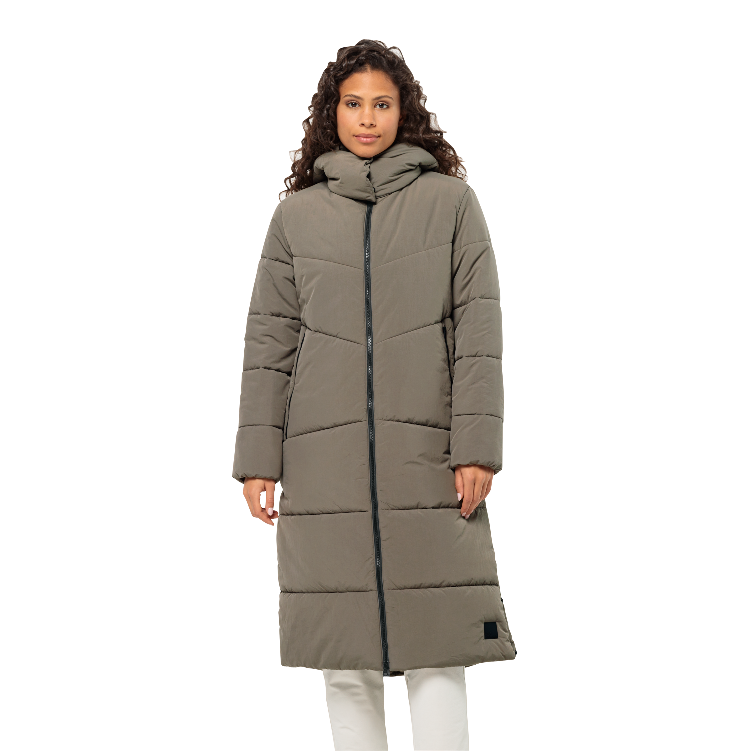 Jack Wolfskin Funktionsmantel "KAROLINGER LONG COAT W" mit Gehschlitzen, winddicht, wasserabweisend, atmungsaktiv