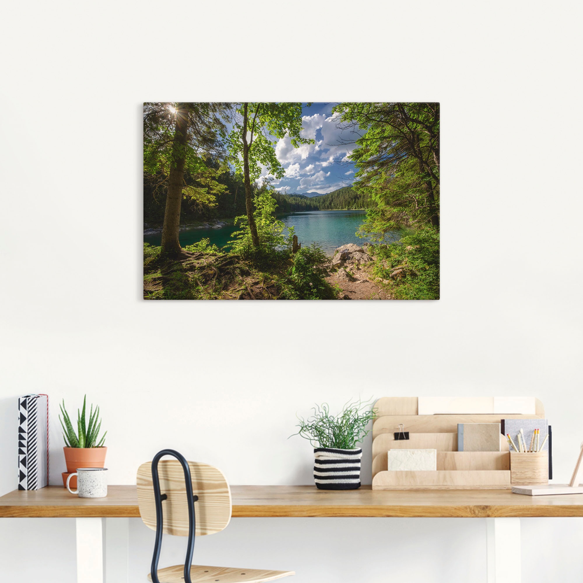 Artland Leinwandbild "Eibsee" Gewässer 1 Stk. tlg. auf Holzrahmen gespannt günstig online kaufen