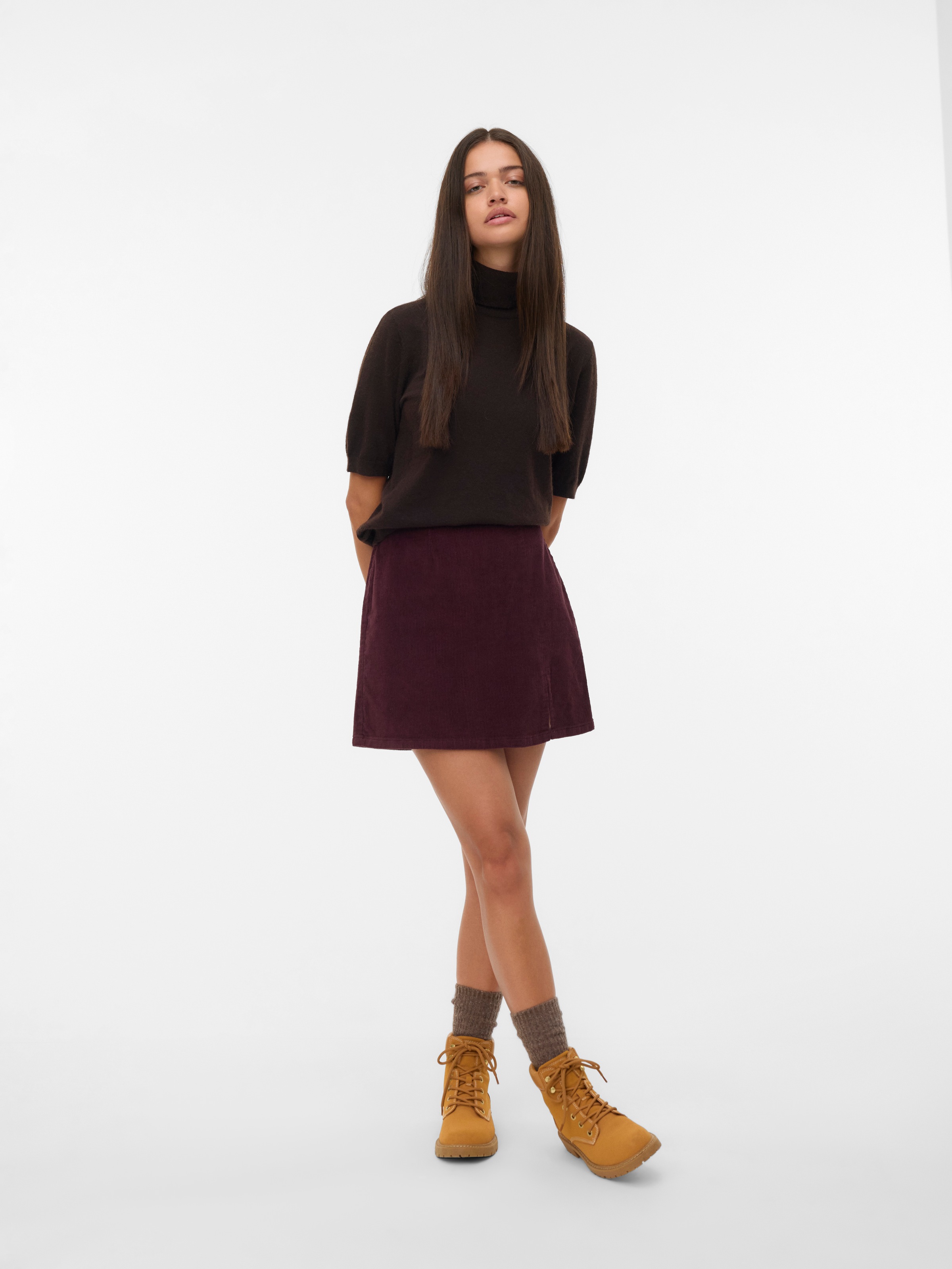Vero Moda Minirock »VMLULA NELLY HR SHORT CRDRY SKIRT NOOS«