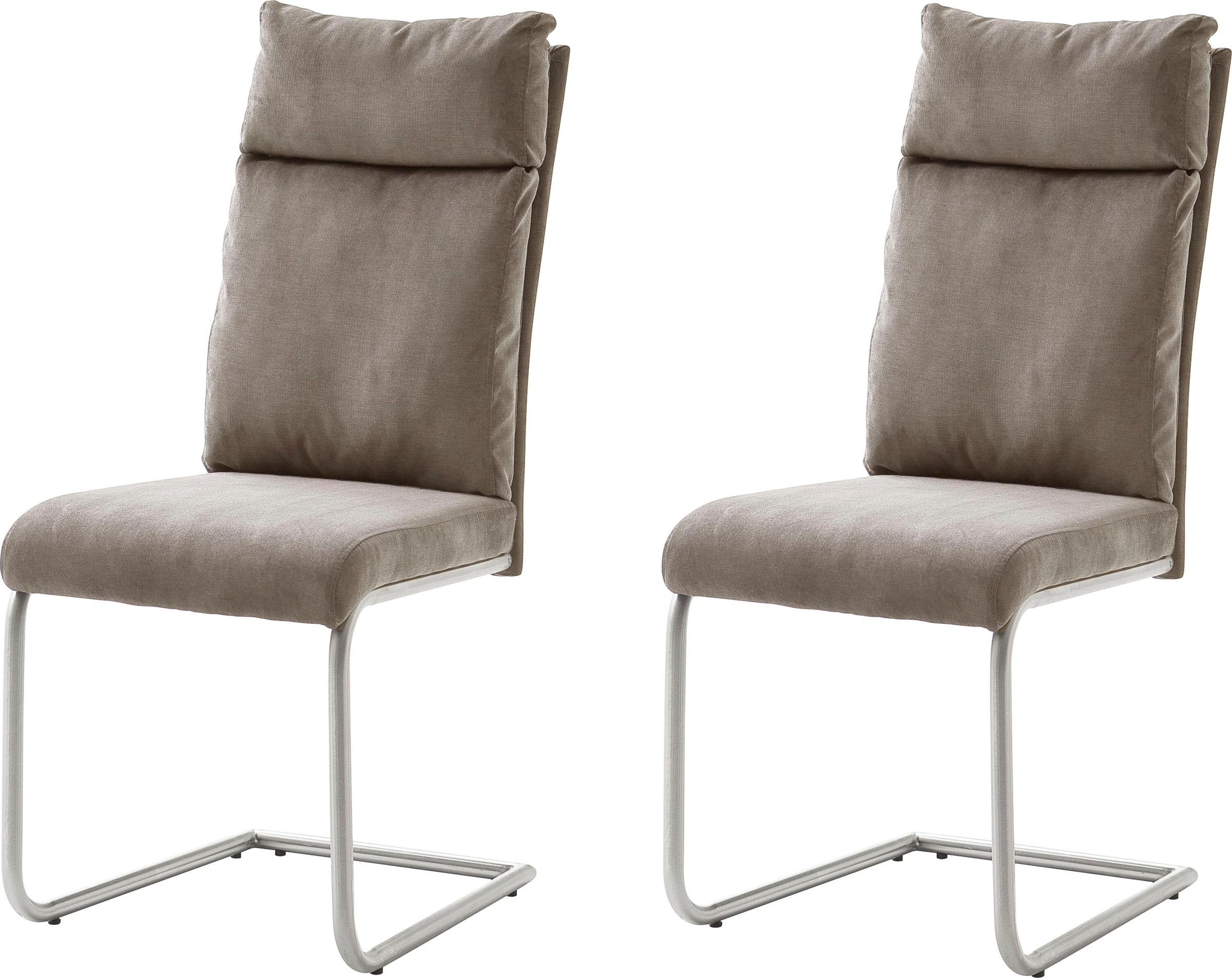 MCA furniture Freischwinger "PIA", (Set), 2 St., Chenilleoptik, Stuhl belas günstig online kaufen