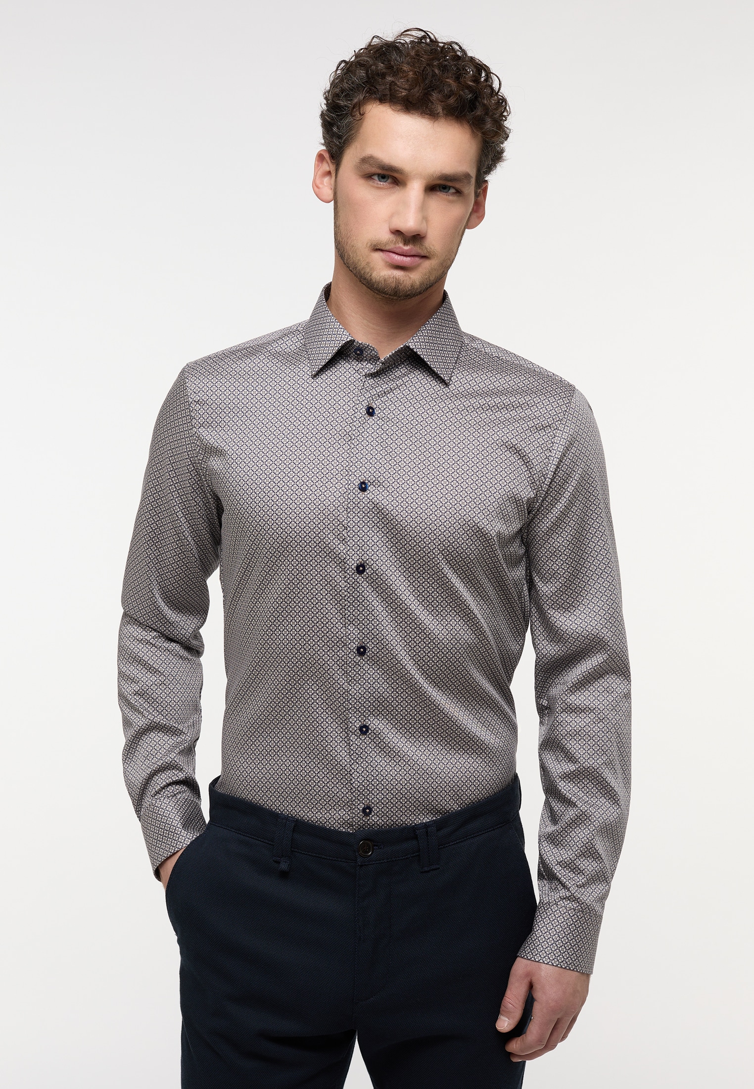 Eterna Langarmhemd "SLIM FIT" NON IRON (bügelfrei) günstig online kaufen