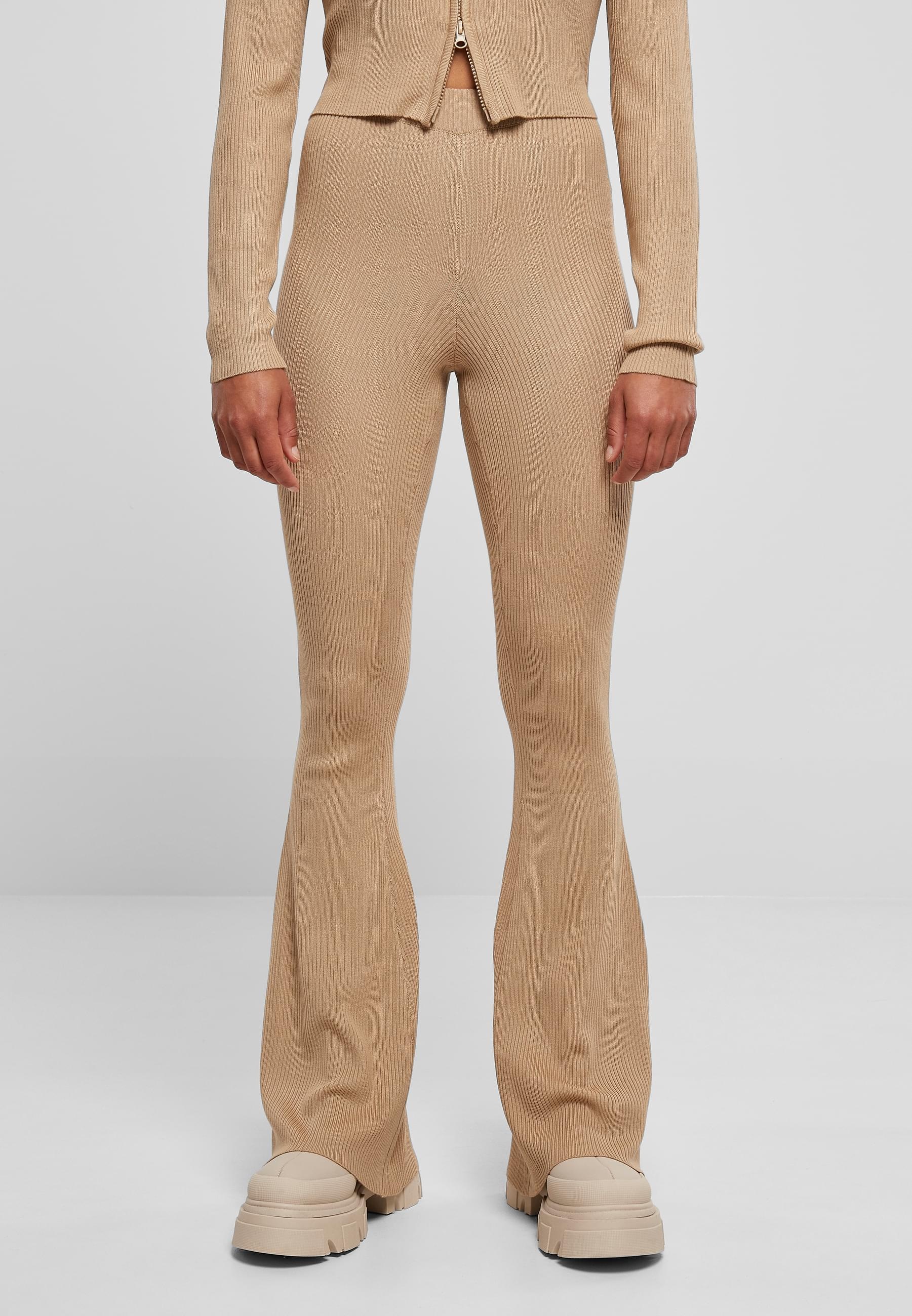URBAN CLASSICS Leggings »Urban Classics Damen Ladies Rib Knit Bootcut Leggings«, (1 tlg.)