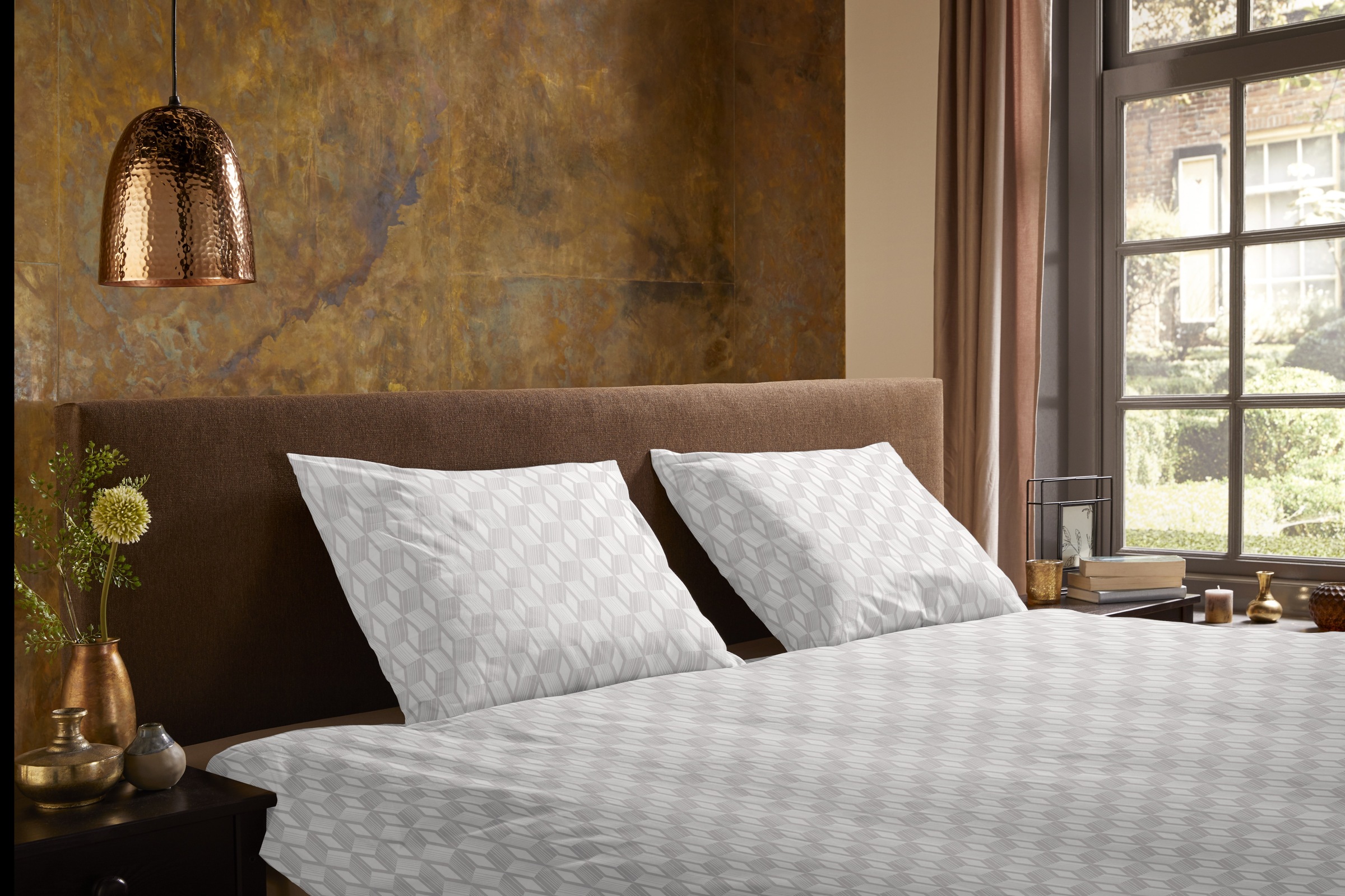 PURE luxury collection Wendebettwäsche »Gouda« 2 Mikrofaser, Pflegeleicht, Reißverschluss, Wende, 3D, uni muster, weich