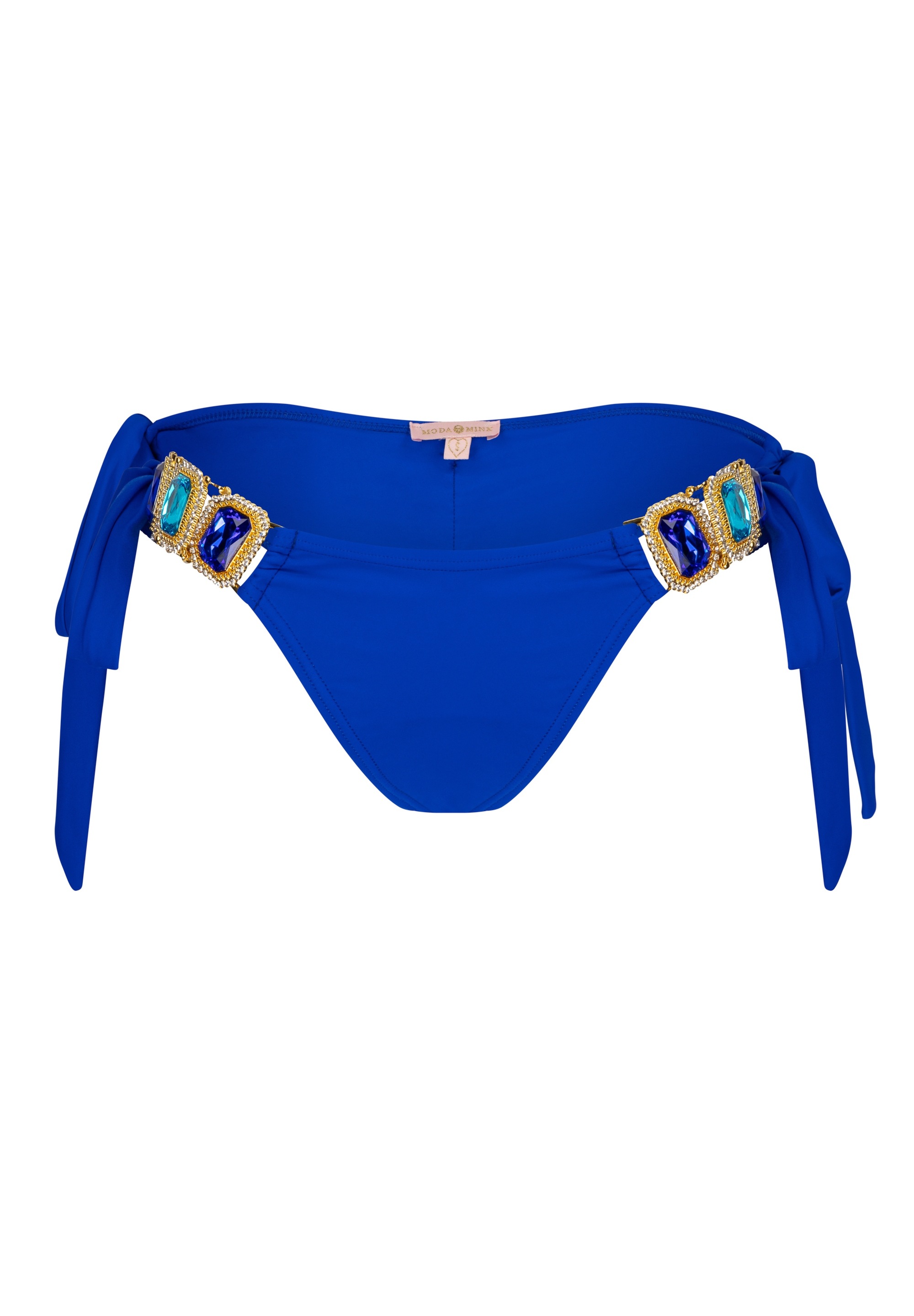 Moda Minx Bikini-Hose »Boujee«, (1 St., Panty), mit seitlicher Bindung und tollem Steinbesatz