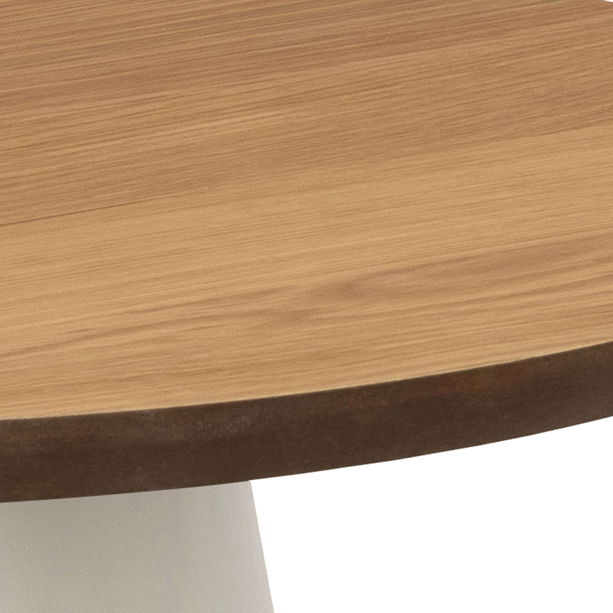 ACTONA GROUP Couchtisch »Soli«, Rund Couchtisch, Tischplatte matt Eiche, Säule Gestell grau, Ø65x43cm