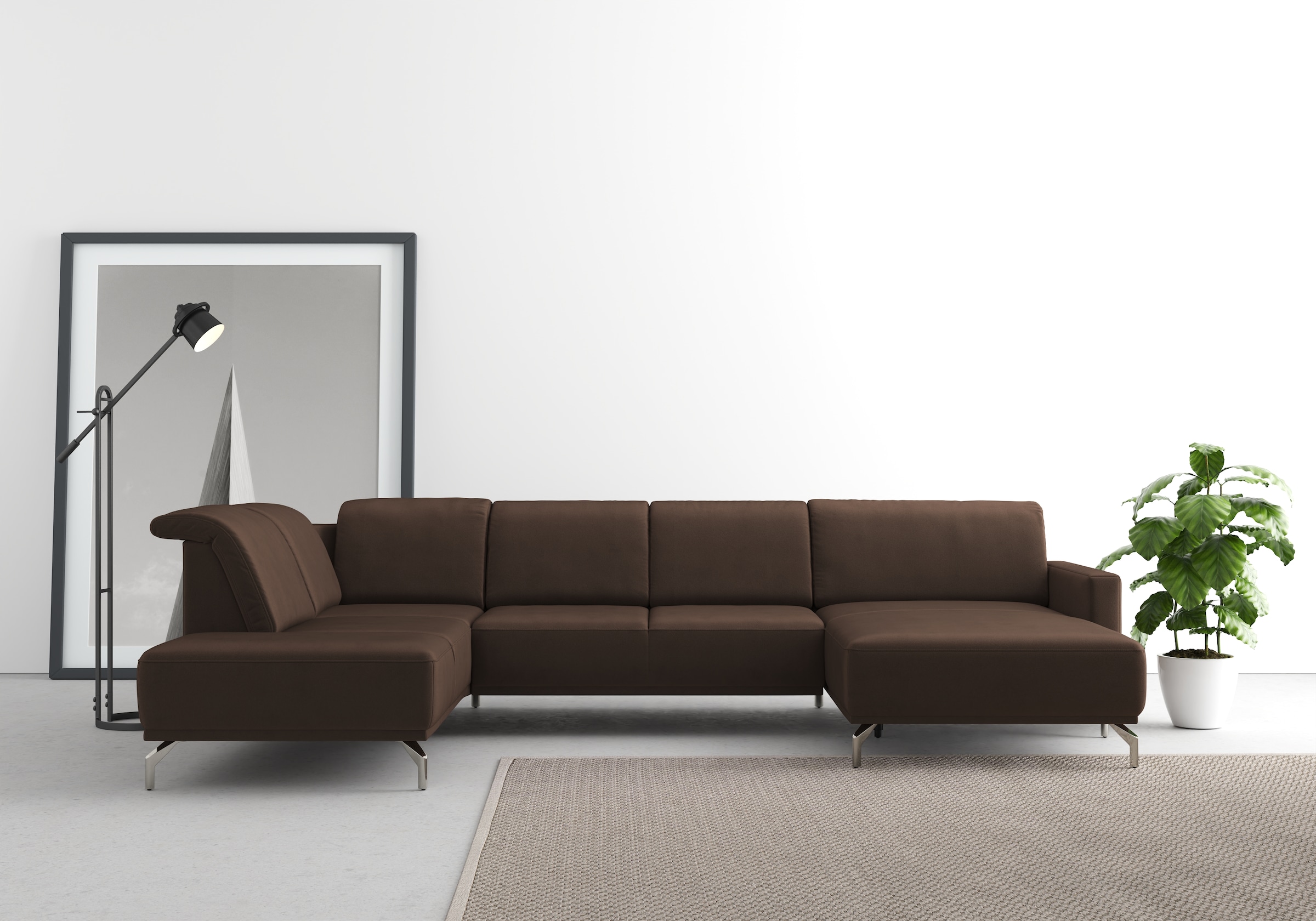 sit&more Wohnlandschaft "Bailando U-Form" wahlweise mit Kopfteilverstellung günstig online kaufen