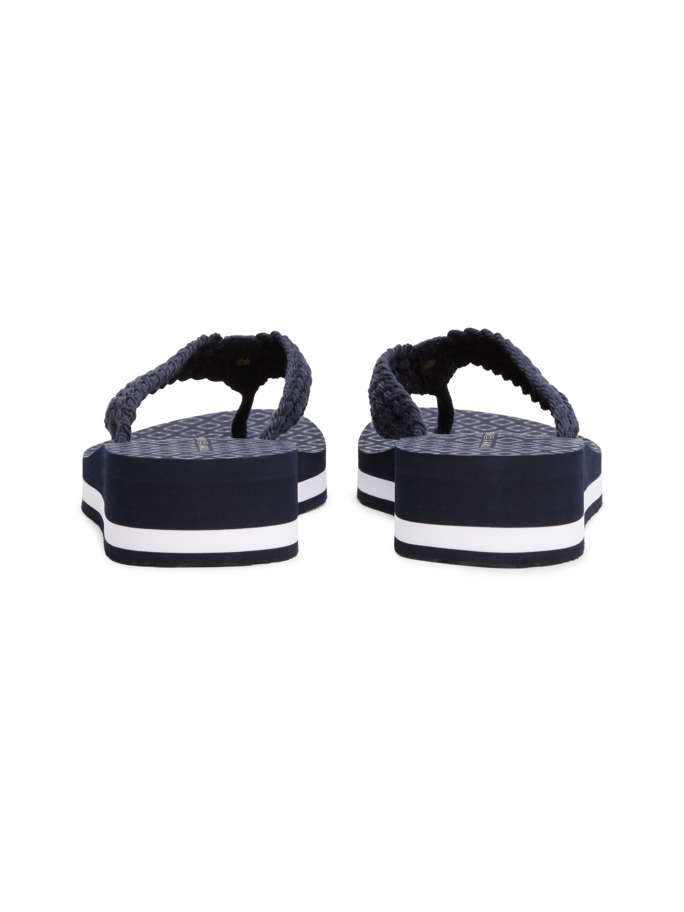 Tommy Hilfiger Dianette »TH CROCHET MID BEACH SANDAL«, Keilabsatz, Plateau, Zehentrenner, Sommerschuh mit Label