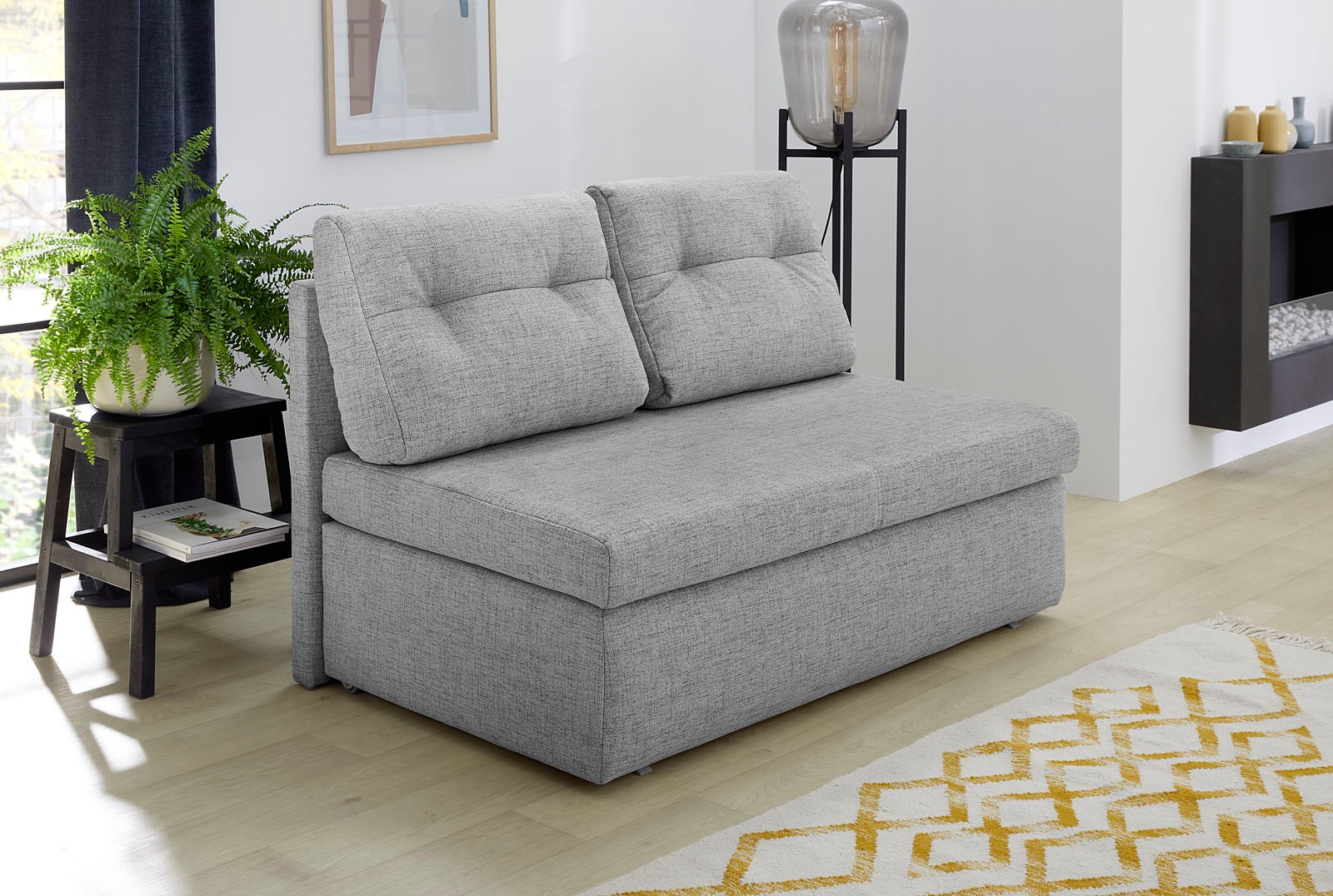 Jockenhöfer Gruppe Schlafsofa "Torben", Platzsparendes Sofa mit Gästebettfunktion und Stauraum