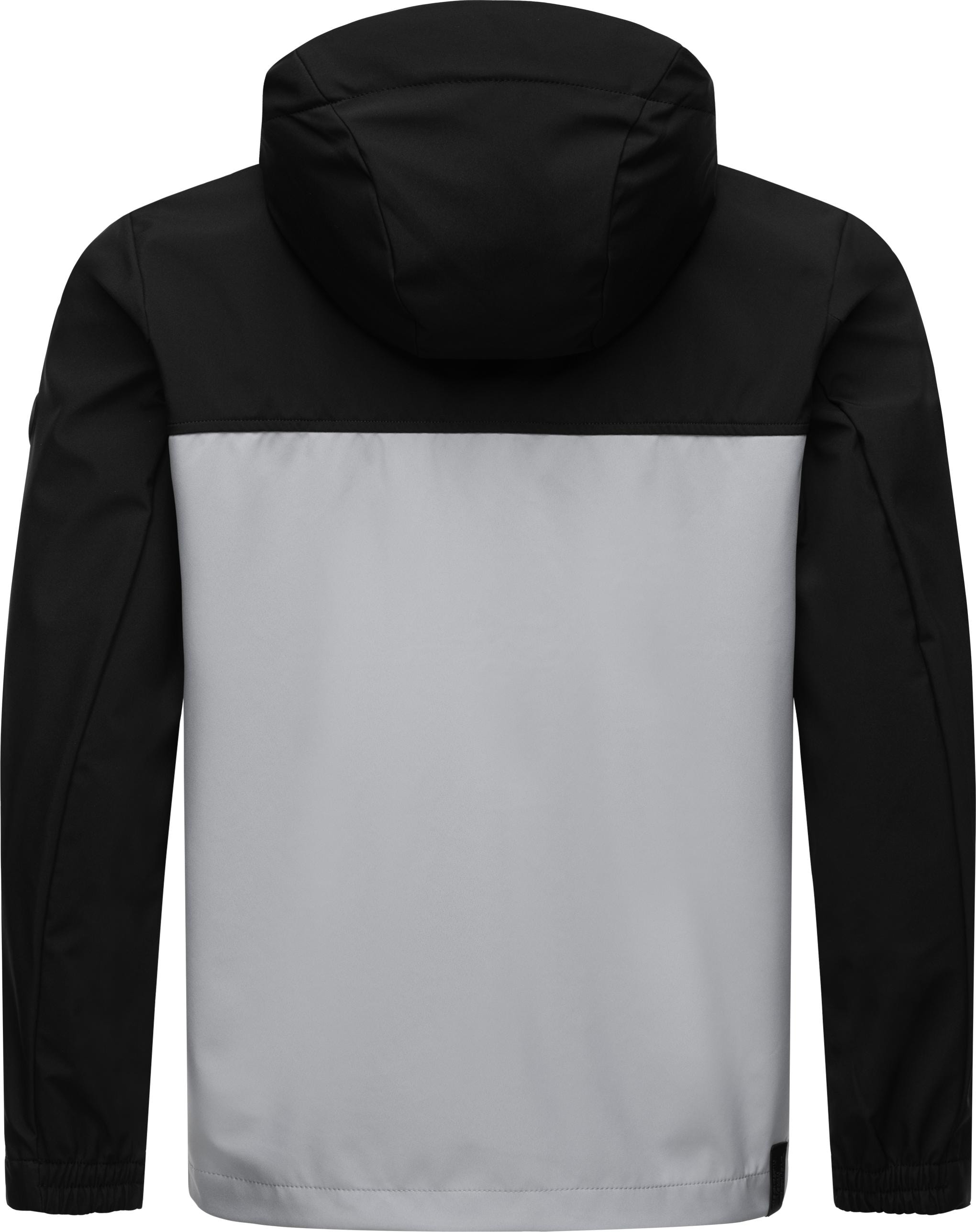 Ragwear Softshelljacke »Shellwie Block«, mit Kapuze, wasserdichte Herren Übergangsjacke mit großer Kapuze