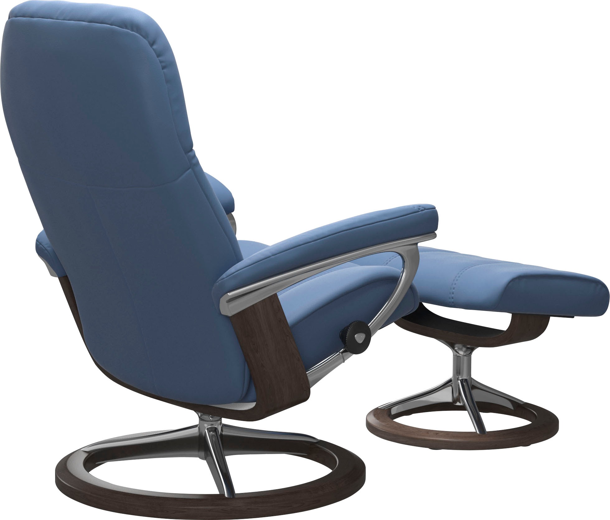 Thumbnail - Stressless Relaxsessel "Consul" Set, Relaxsessel mit Hocker, mit Hocker, mit Signature Base, Größe M, Gestell Wenge