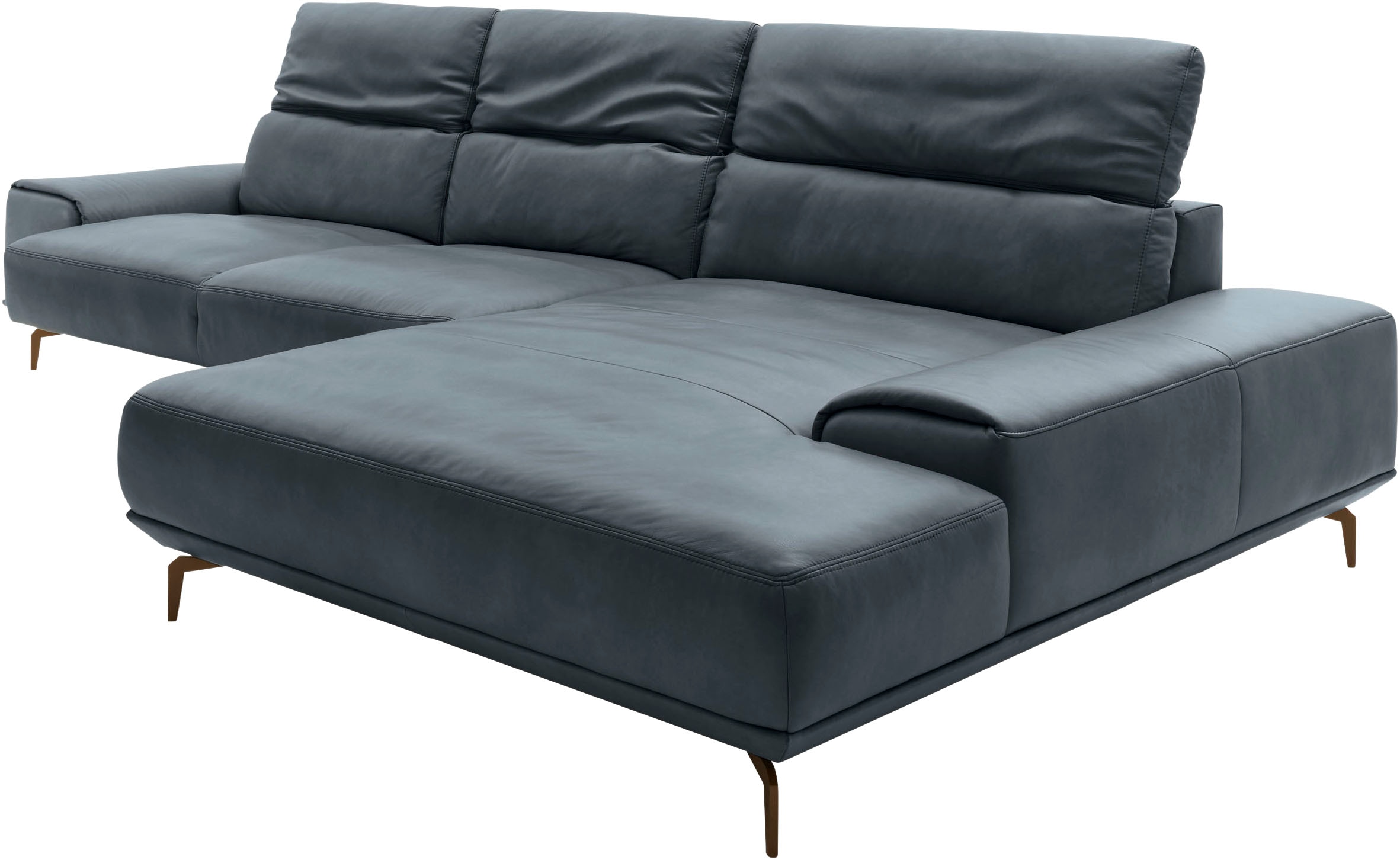 Musterring Wohnlandschaft »MR 2490«, Bronze-Fuß, Sitzhöhe 48cm, wahlweise mit Funktionen, Maße 342 x 207 cm