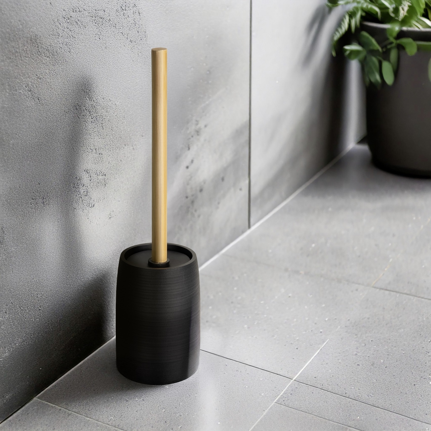 WENKO WC-Garnitur "Altavalle" aus Bambus  Polyresin (Kunststein) günstig online kaufen