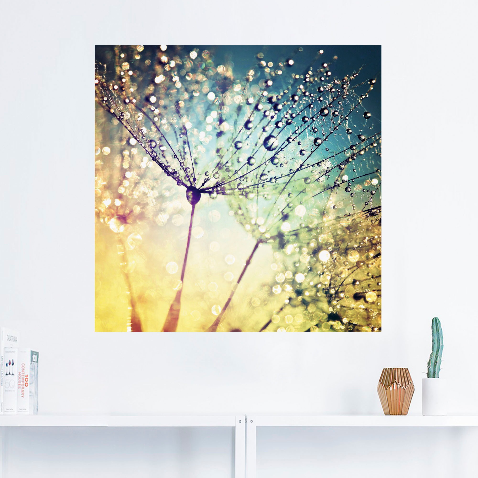 Artland Wandbild "Pusteblume Zaubertropfen", Blumen, (1 St.), als Alubild, günstig online kaufen