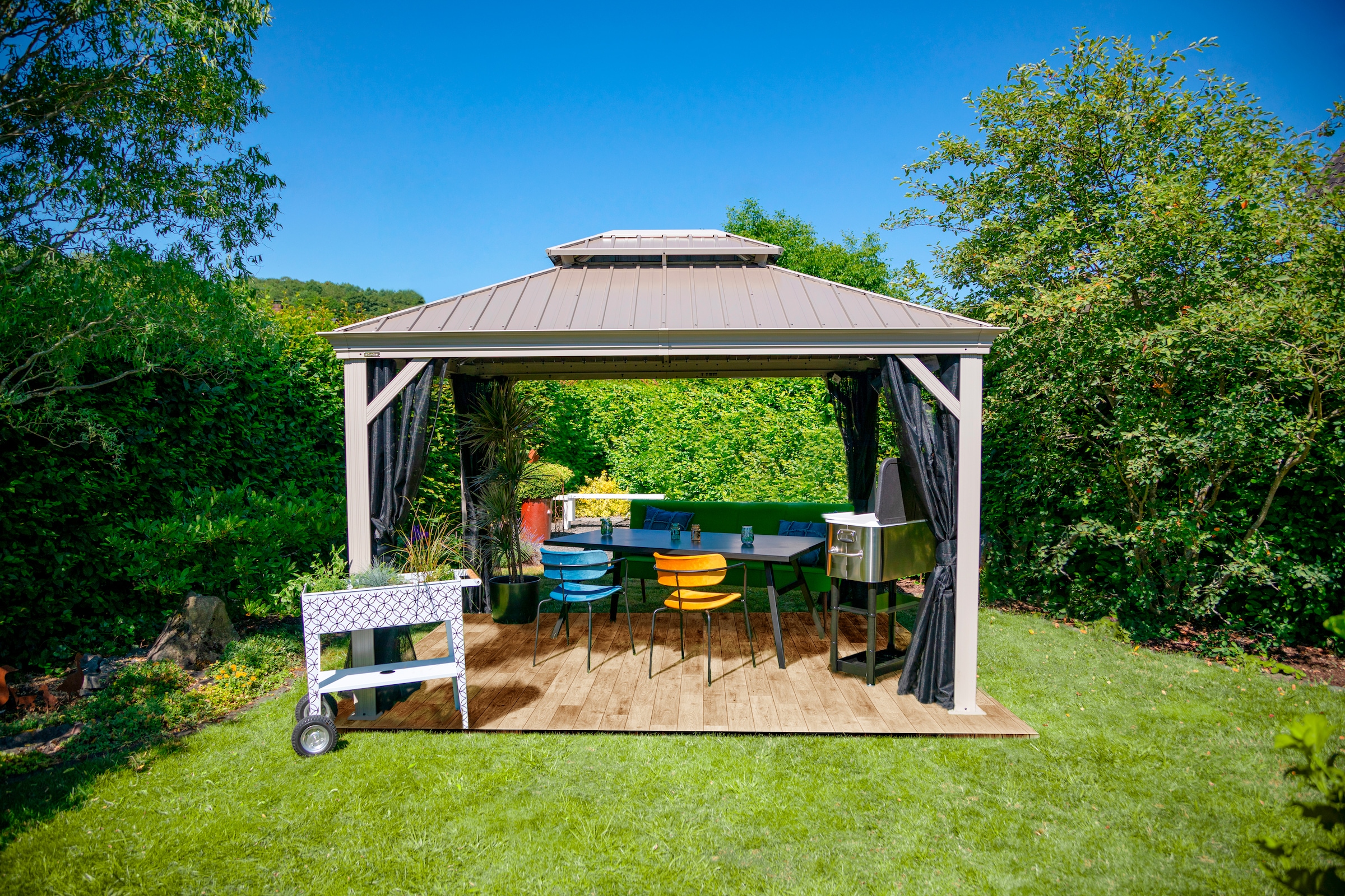 Sojag Pavillon »Messina«, (Set), BxT: 363x298 cm