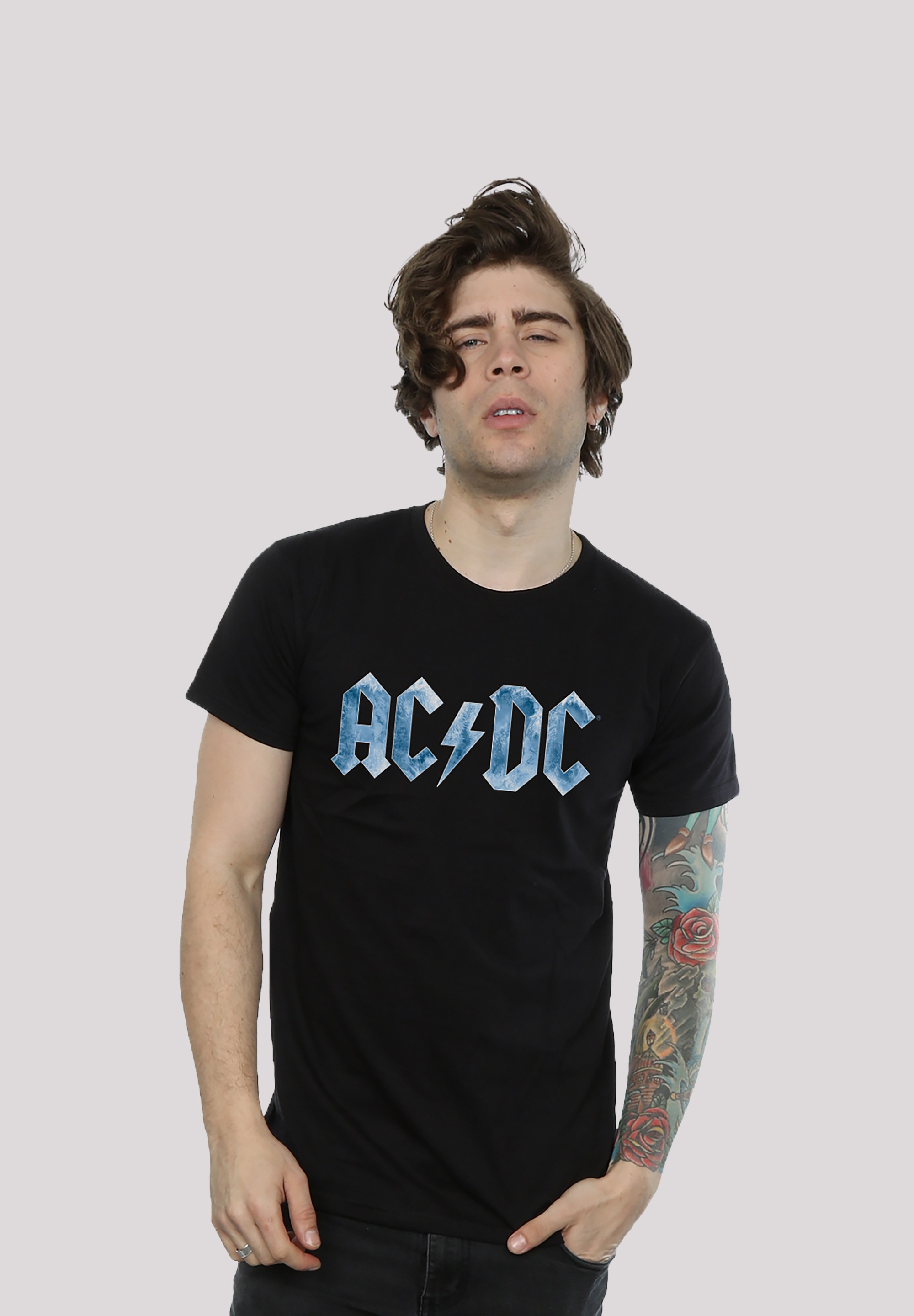 F4NT4STIC T-Shirt »ACDC Blue Ice Logo für Kinder & Herren«, Print