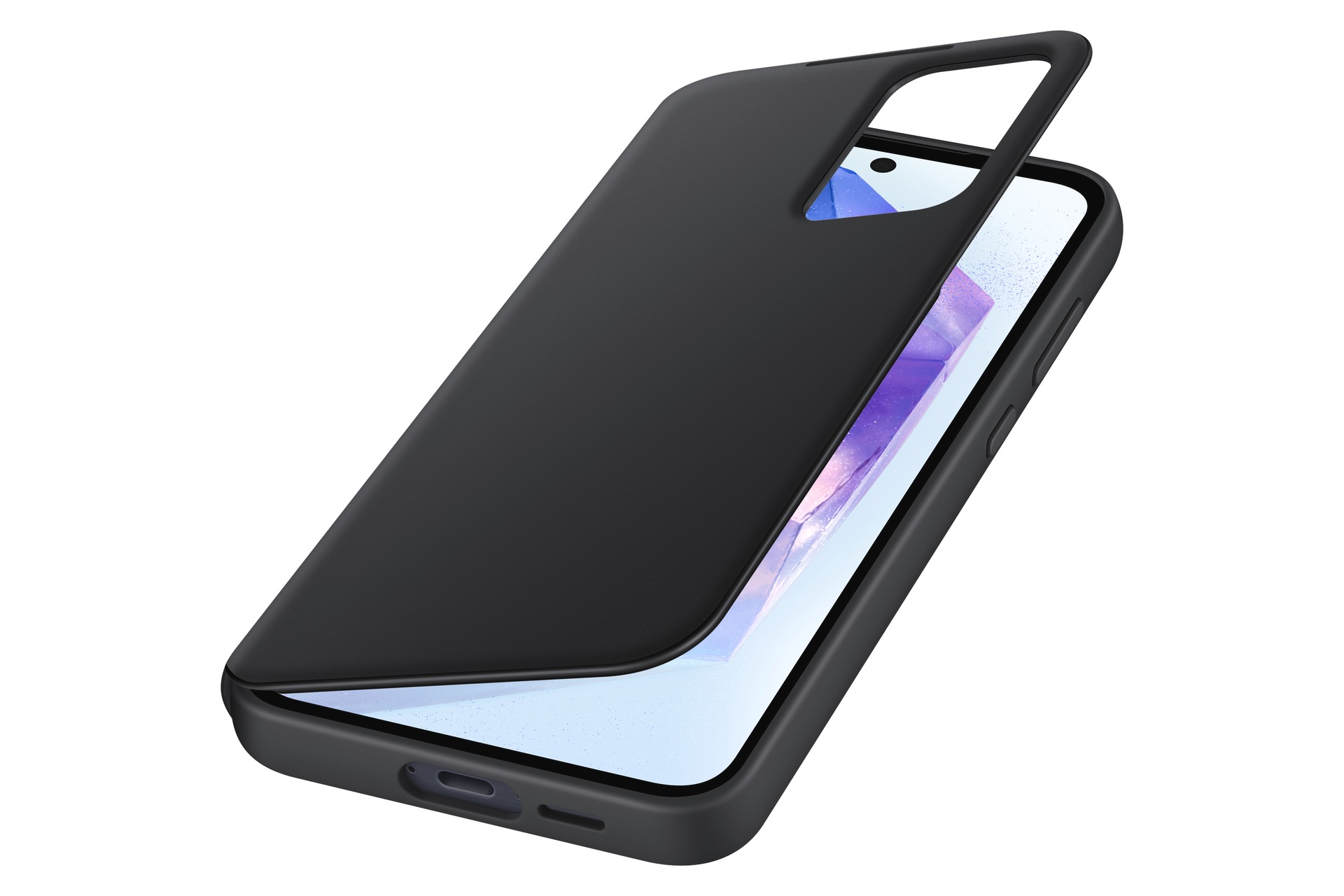 Samsung Handyhülle »Smart View Wallet Case für Samsung Galaxy A55«, Backcover, Schutzhülle, Handyschutzhülle, Case, Schutzcase, stoßfest