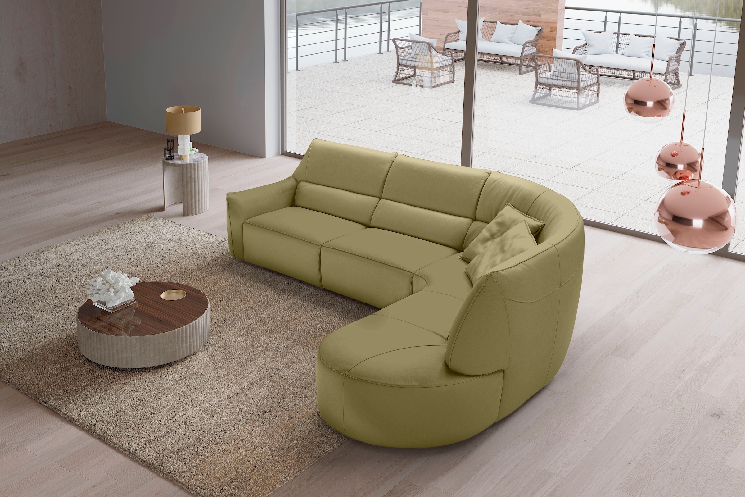 Egoitaliano Ecksofa "Puffy, extravagant & edel, Retro Designsofa, hoher Sit günstig online kaufen
