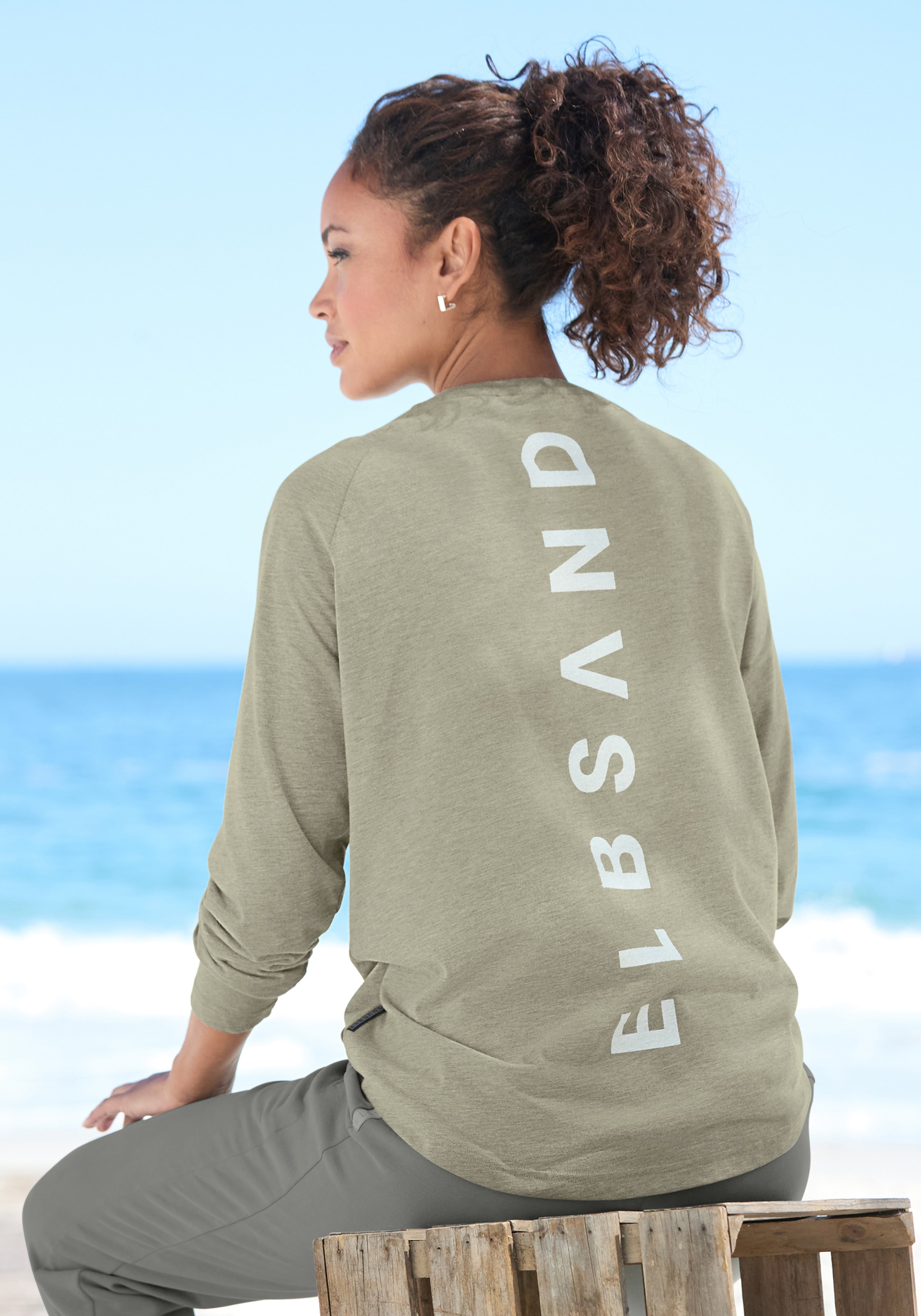 Elbsand Longsleeve »Tira«, mit Logodruck hinten, Langarmshirt, sportlich-casual