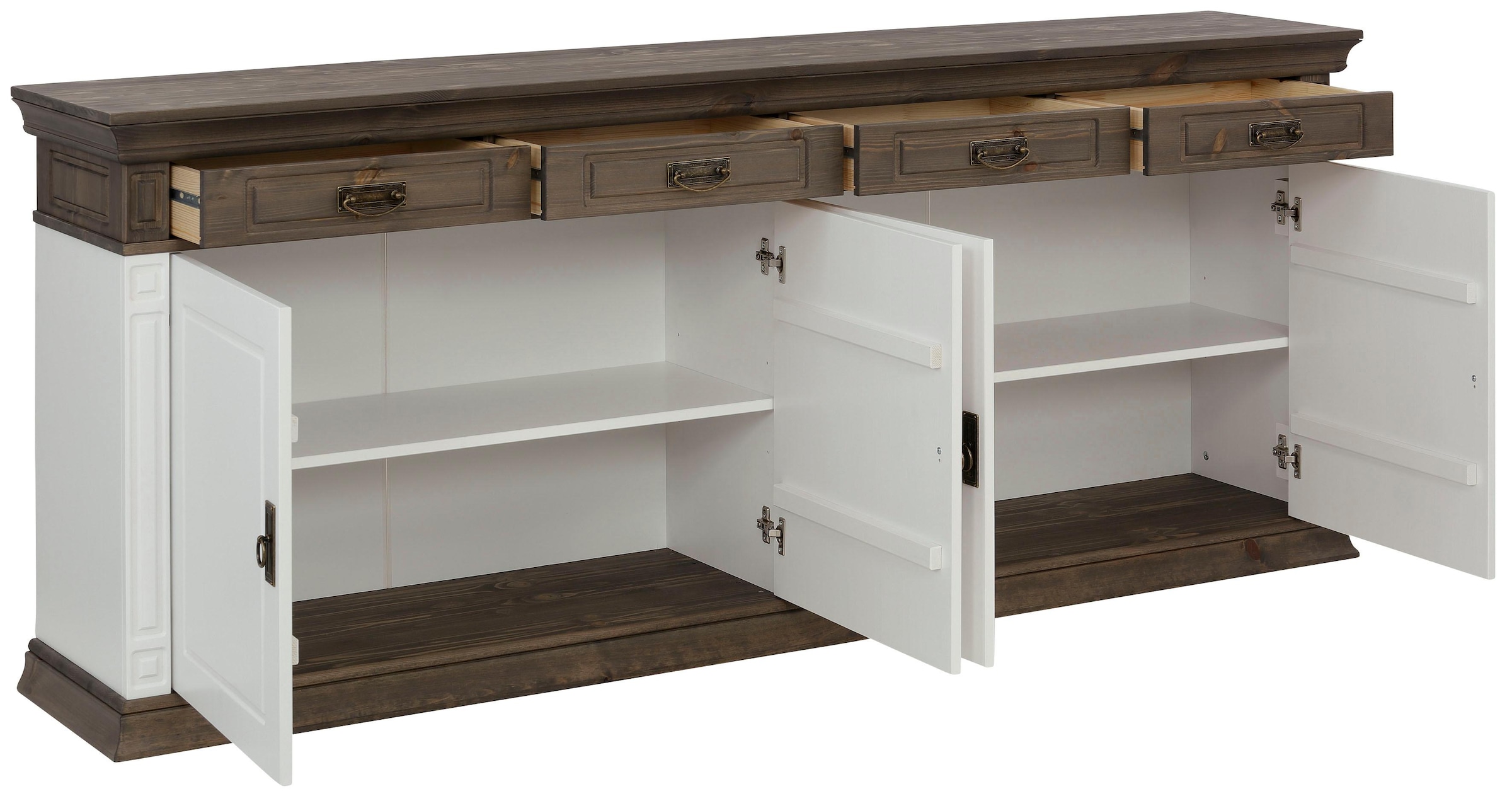 Home affaire Sideboard »Vinales«, im klassischen Landhausstil, Breite 204 cm