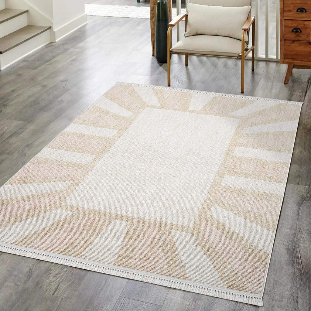 Carpet City Teppich »CLASICO 9152«, rechteckig, Kurzflor, Fransen, Bordüre, Boho-Stil, Wohnzimmer