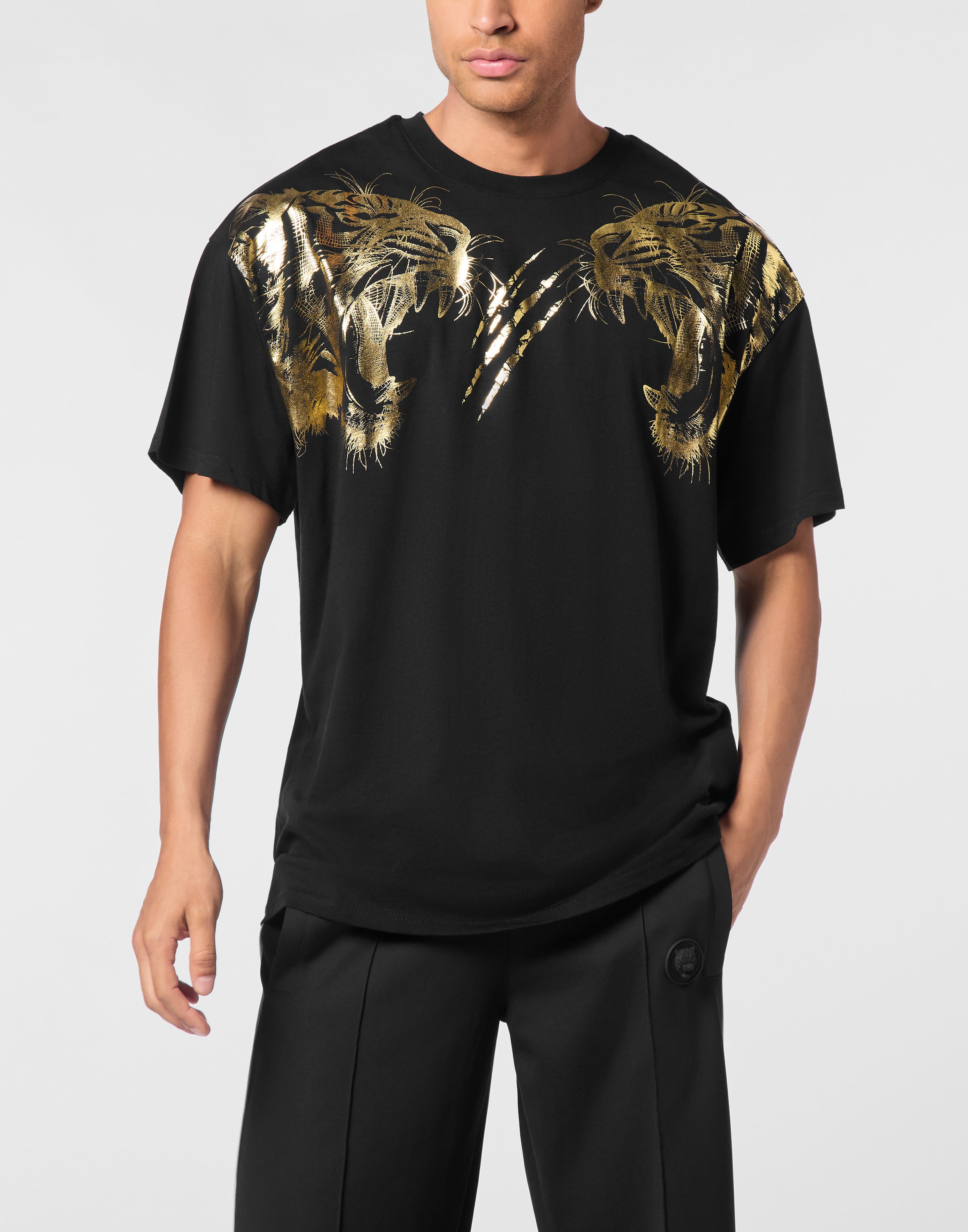 PLEIN SPORT T-Shirt "Cotton Round Neck T-Shirt Tiger Line" günstig online kaufen