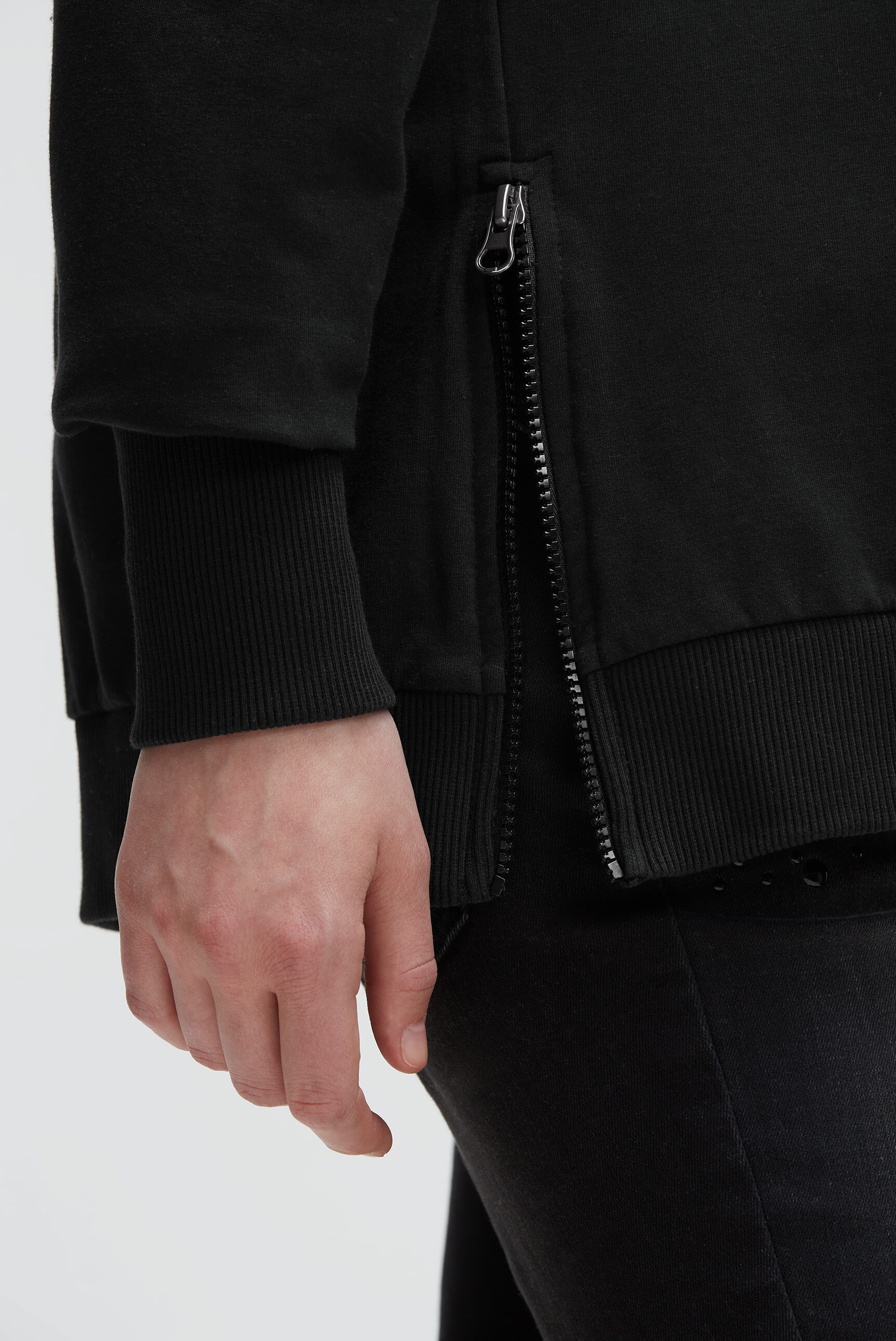 SOCCX Kapuzensweatshirt, mit Reißverschluss an den Seiten