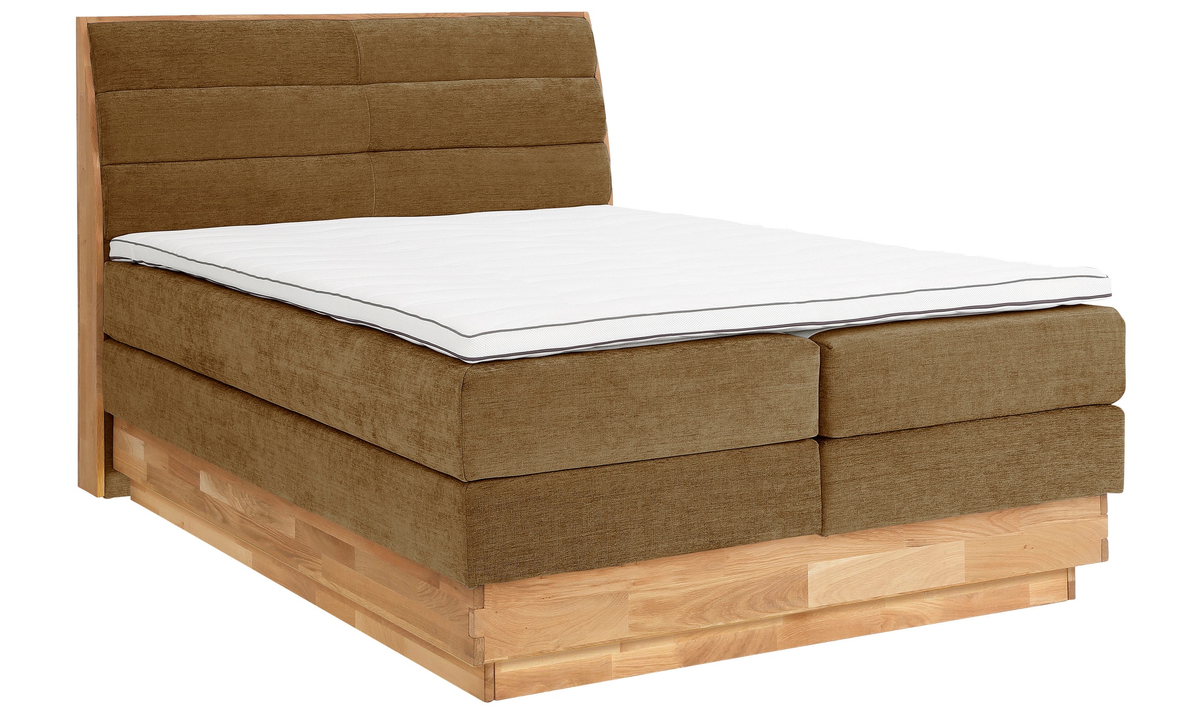 Boxspringbett OTTO HOME "Jenna", braun (bronzo), B:204cm L:216cm, Komplettbetten, Boxspringbett, ohne LED-Beleuchtung, mit zertifizierten, recycelten Bezugsstoffen 3