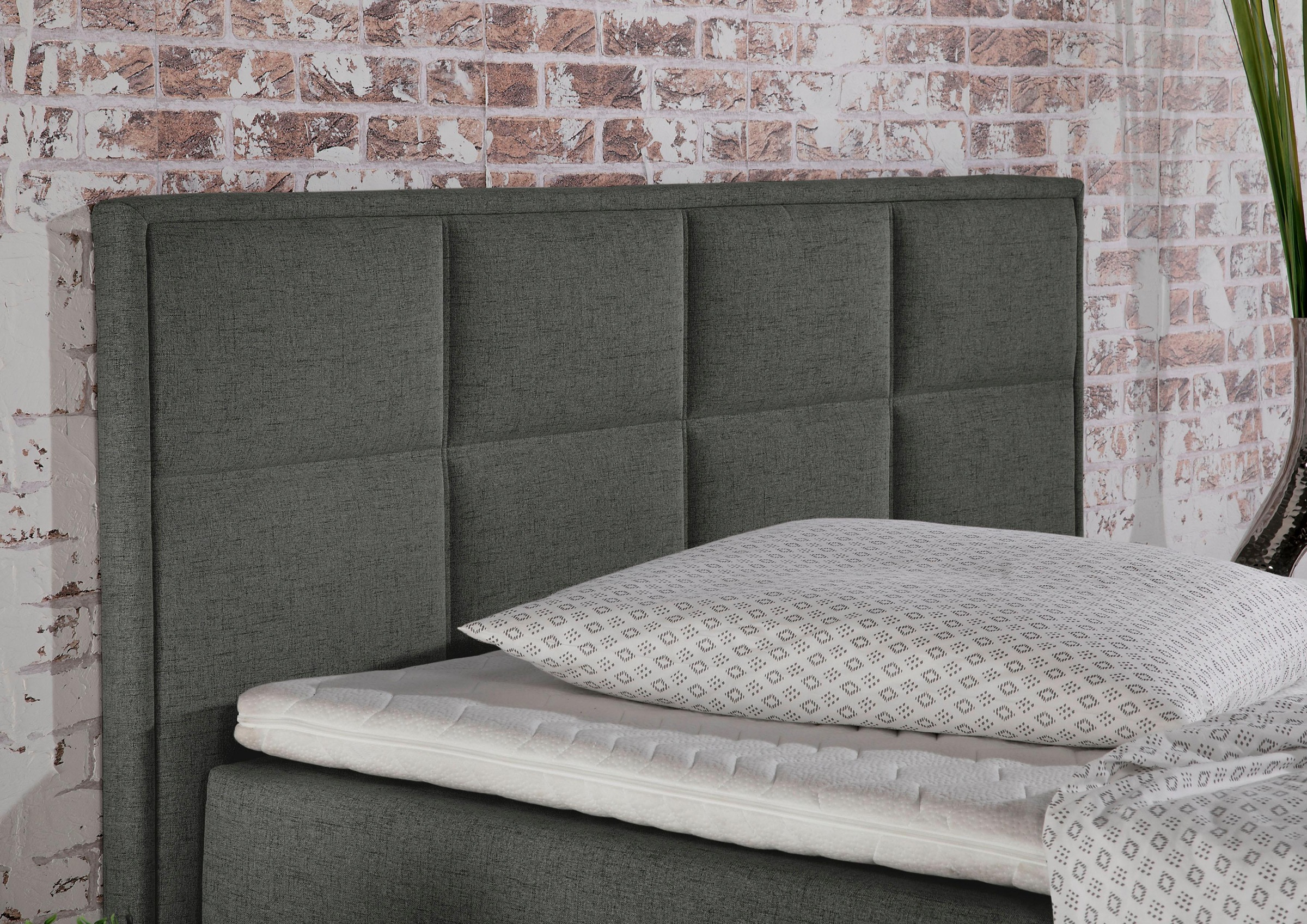 Home affaire Boxspringbett »Casey«, in 5 Breiten, 3 Ausführungen, 2 Härtegraden, Steppung, Topper