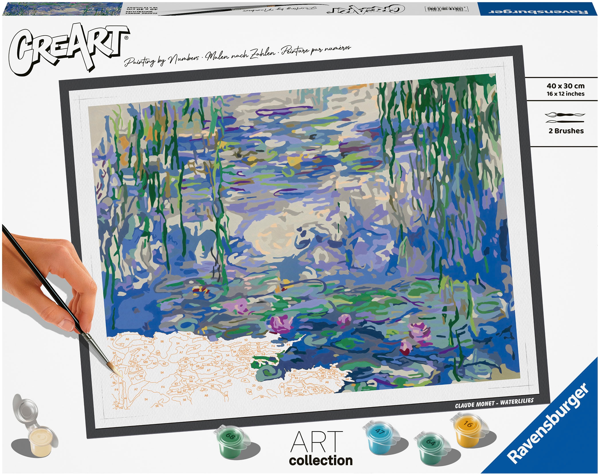 Ravensburger Malen nach Zahlen »CreArt, ART Collection, Waterlilies (Monet)«, Made in Europe