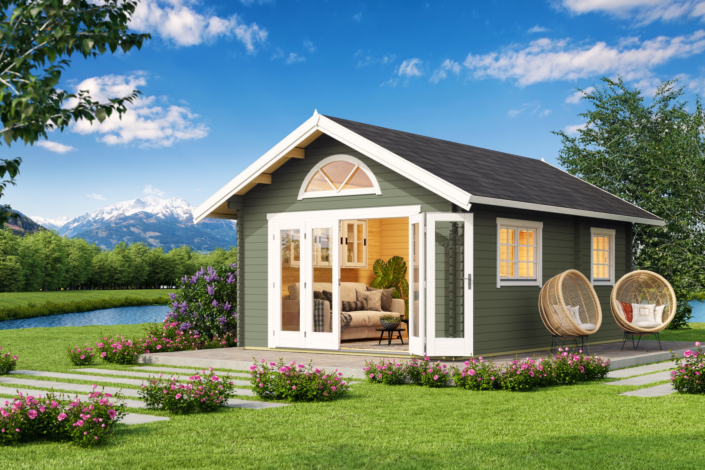 Nordic Holz Gartenhaus "CAROLINE 2.3" günstig online kaufen